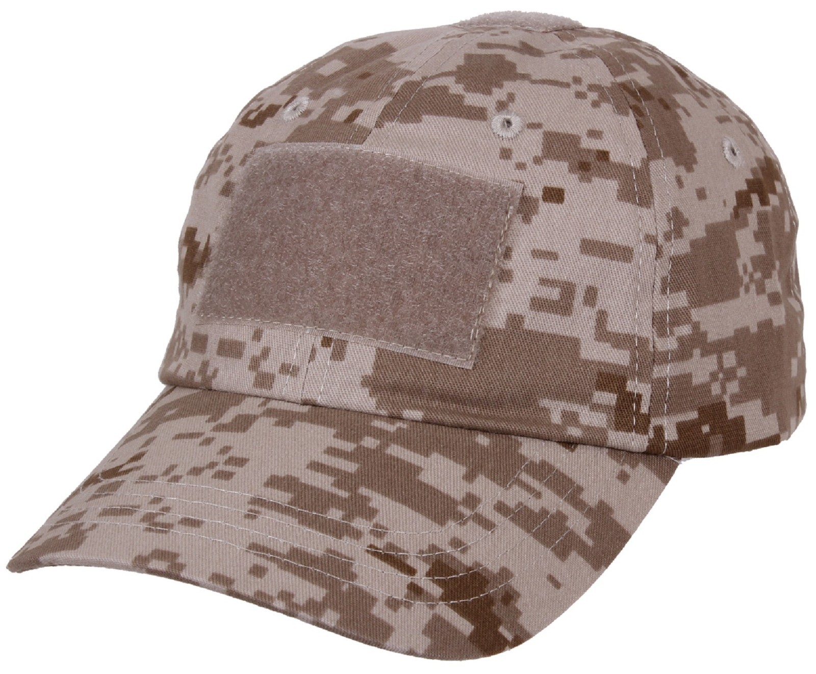 Desert Digital Tan Camouflage Tactical Operator Cap – Patch Area Baseball Hat