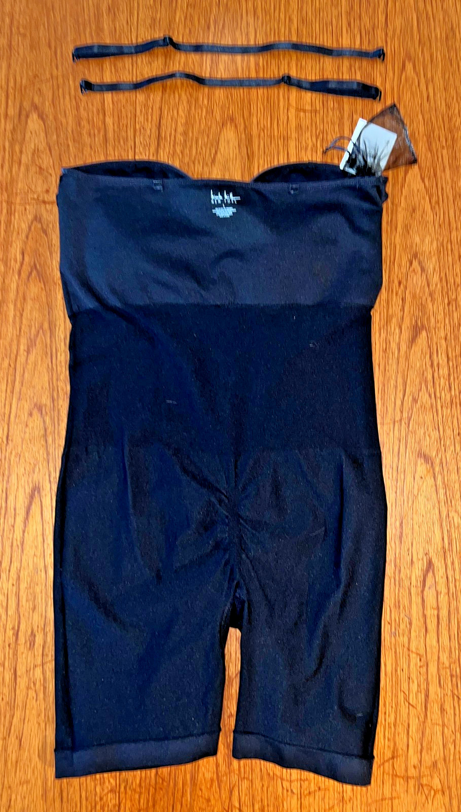NWT! Nicole Miller 4585 Convertible Seamless Shaping Boy-Leg Bodysuit Black Sz L