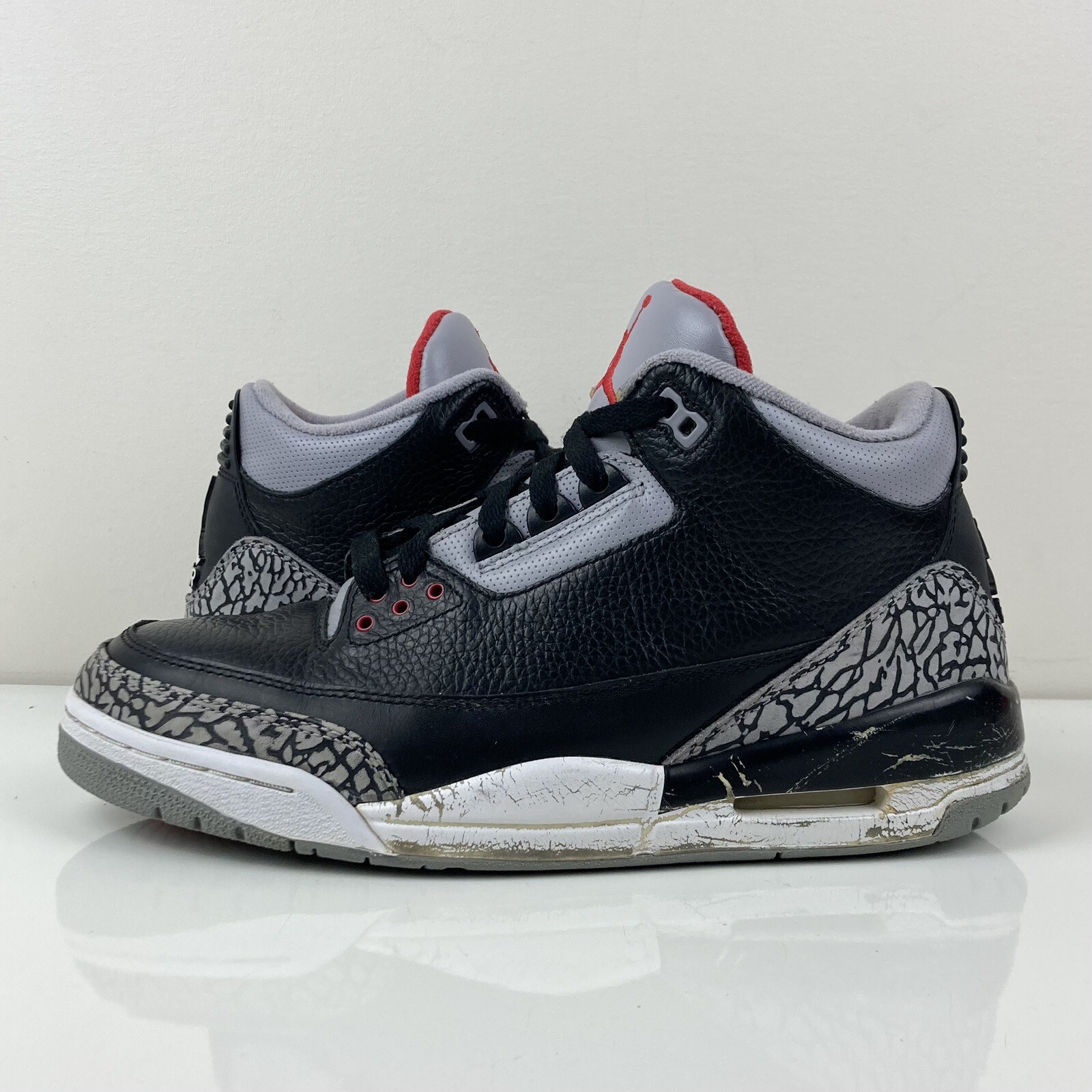 Nike Air Jordan Retro 3 Black Cement CDP 2008 Basketball Shoes Size 10.0 (Read)