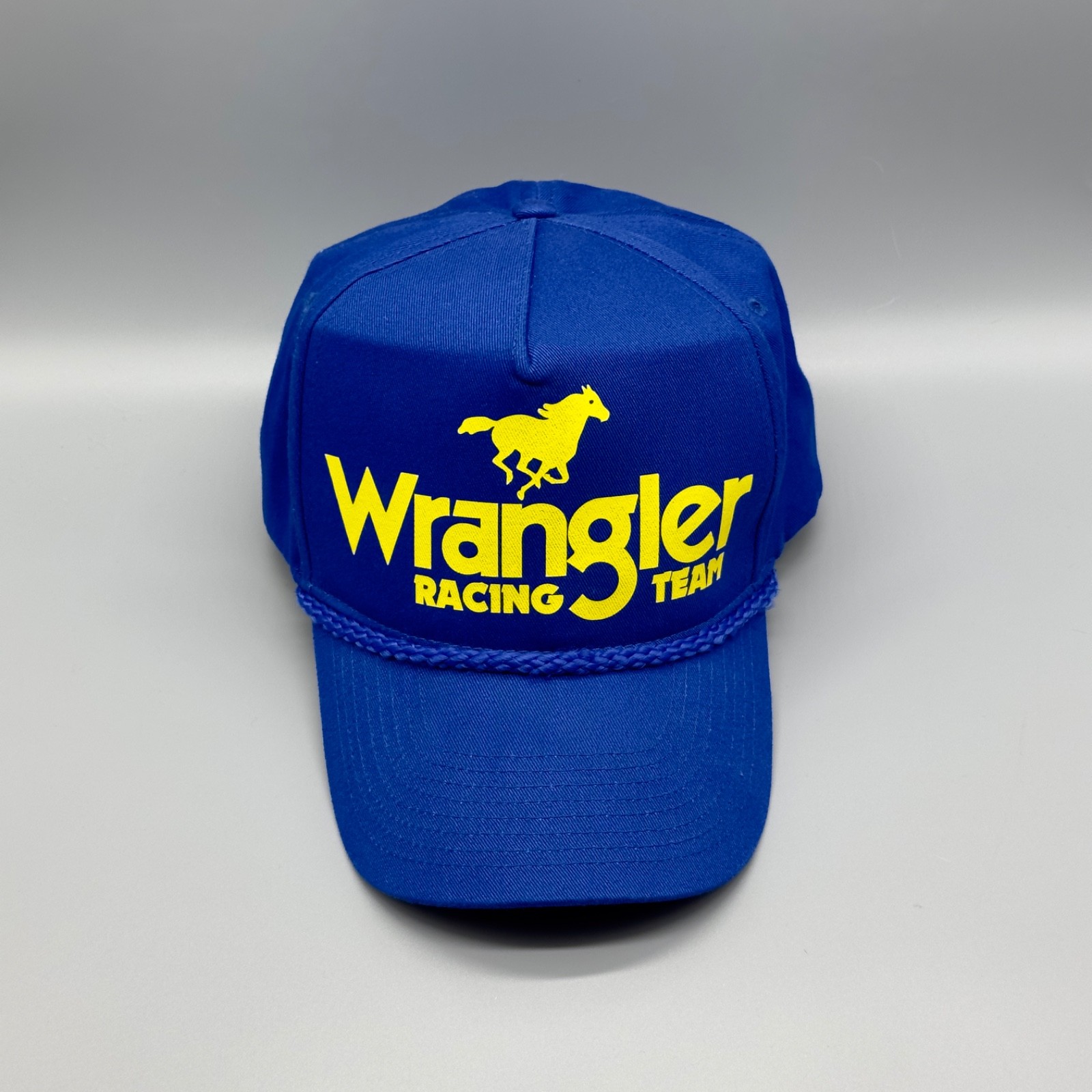 Wrangler Racing Team Hat Vintage Retro Dale Earnhardt NASCAR Trucker Rope Cap