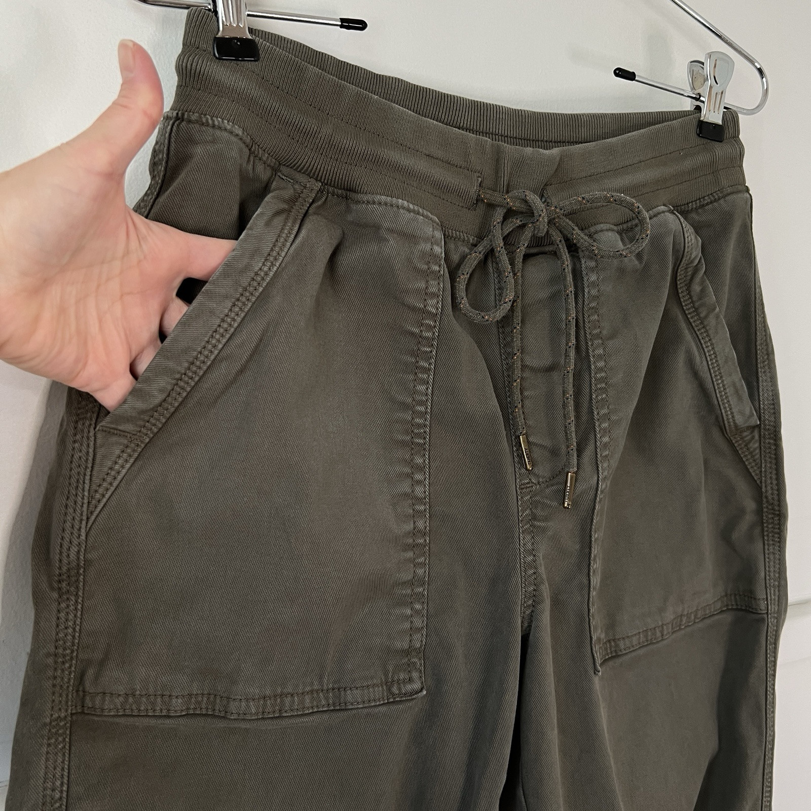 Faherty Traveler Womens Pull-On Drawstring Cargo Pants Dark Olive XS Outdoor
