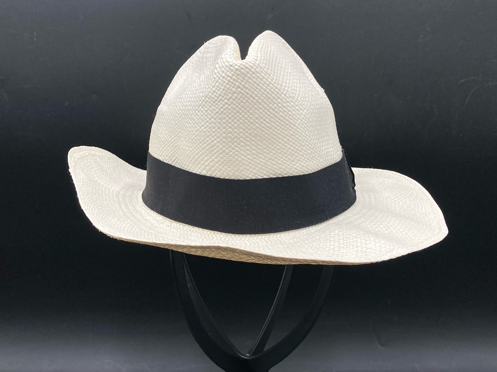 Montecristi Hand Woven Toquilla Straw Genuine Panama Hat Size 59