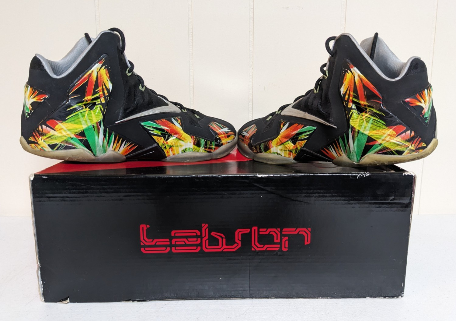 Nike LeBron James XI Everglades 2014 Size 12 616175-006 Multi Color Basketball🏀