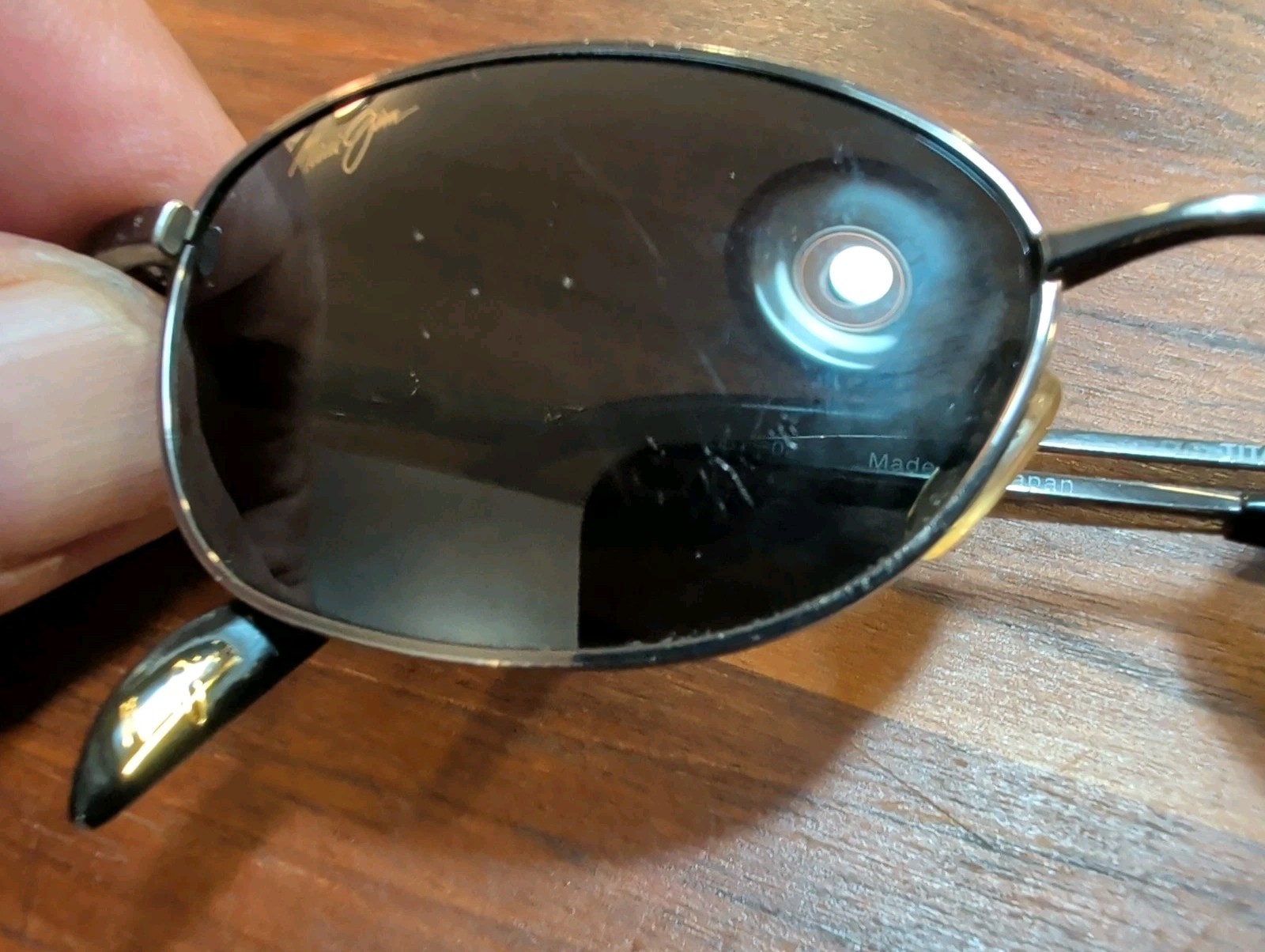 Maui Jim Hulu Sunglasses MJ-551-02 Gunmetal Titanium Polarized Black