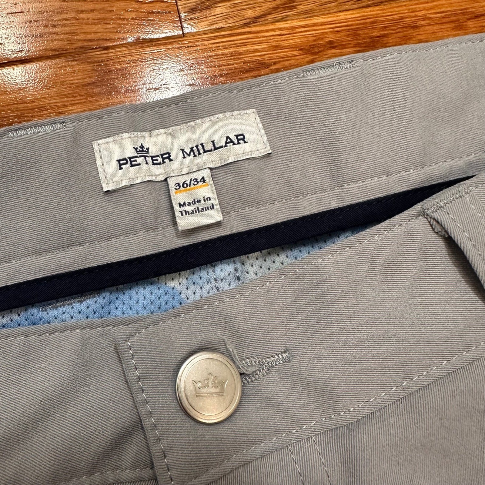 Peter Millar eb66 Performance Five Pocket Pants Fits Mens 36×28 Gale Gray Golf