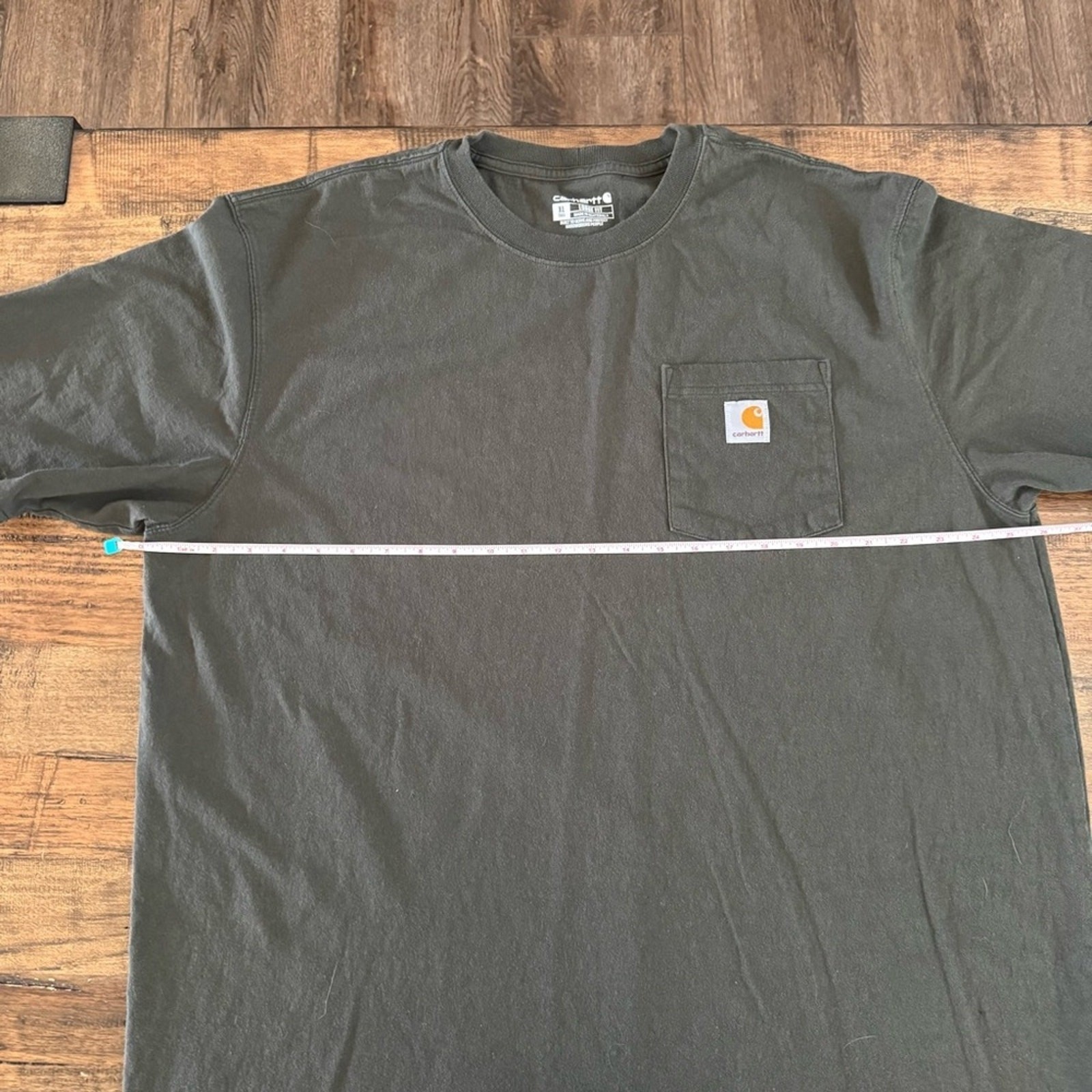Carhartt K87 Loose Fit Heavyweight Pocket T-Shirt XL Tall Dark Bronzed Green
