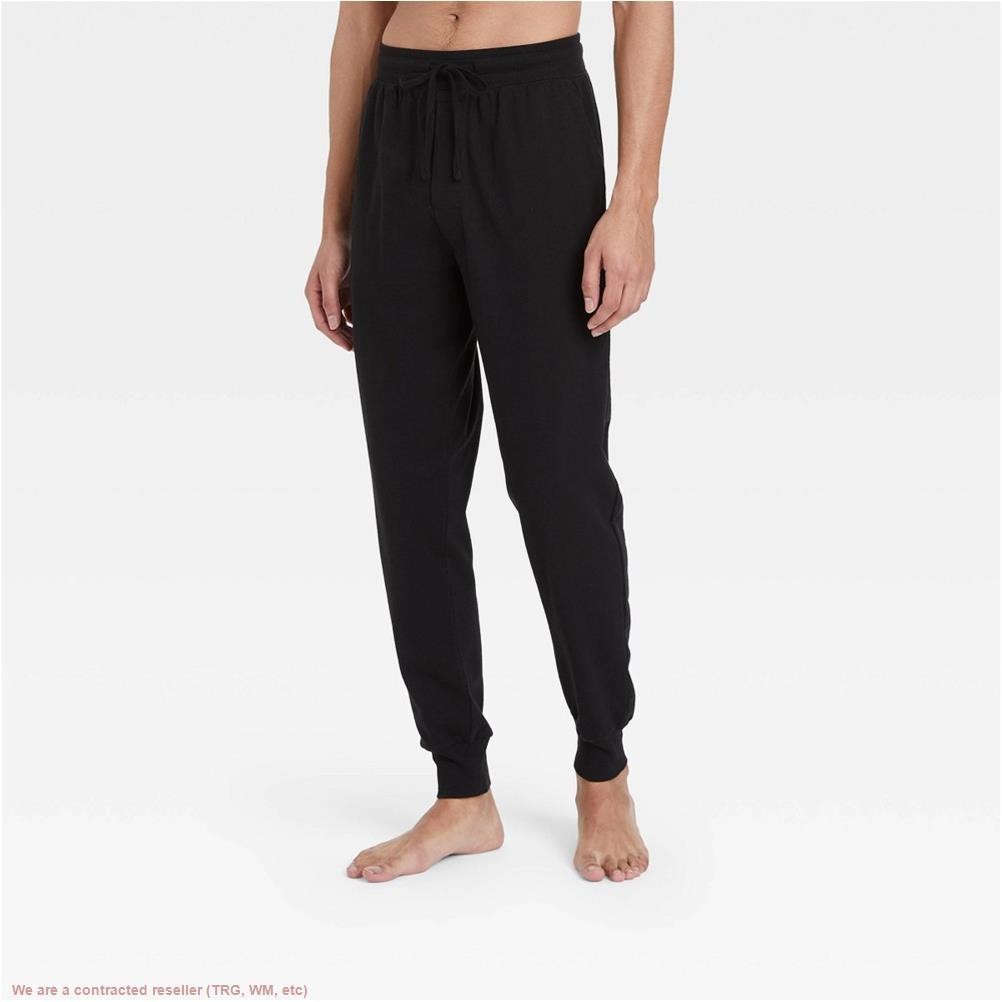 Hanes Premium Men’s French Terry Jogger Pajama Pants – Black M *SEE DEAL!!!*