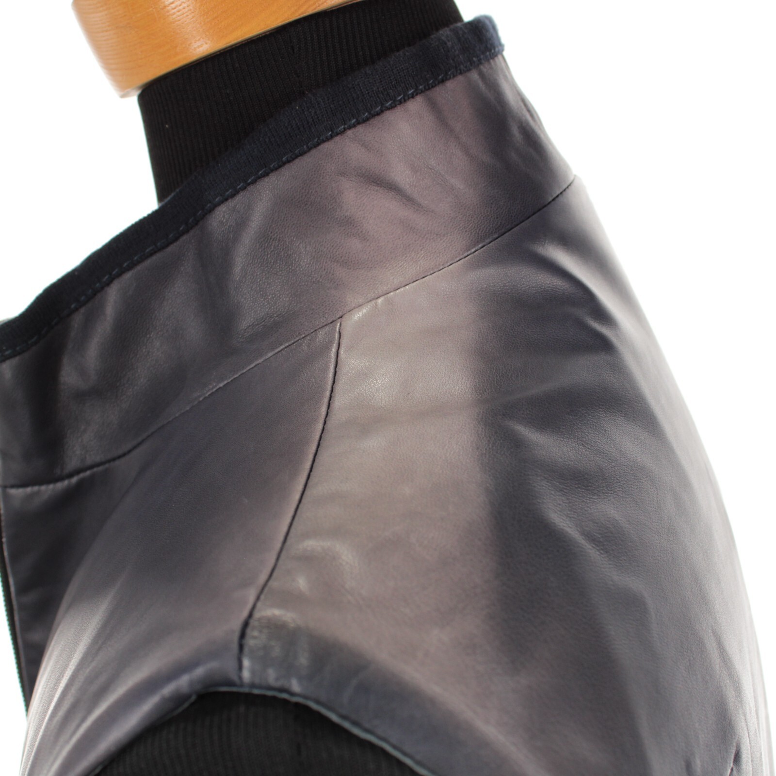 Hettabretz NWD 100% Lambskin Leather Vest Size 50 (~ M US) In Solid Blue