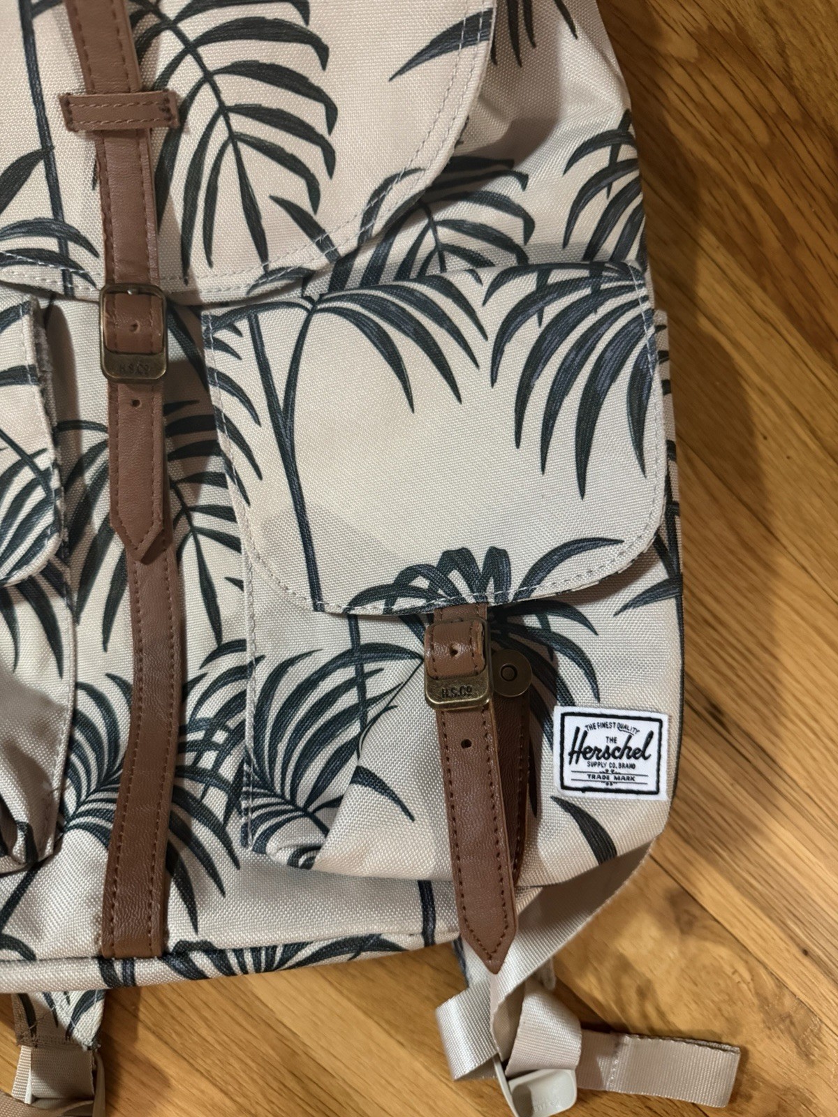 Herschel Supply Co Dawson Backpack- striking “Pelican Palm” leaf print pattern