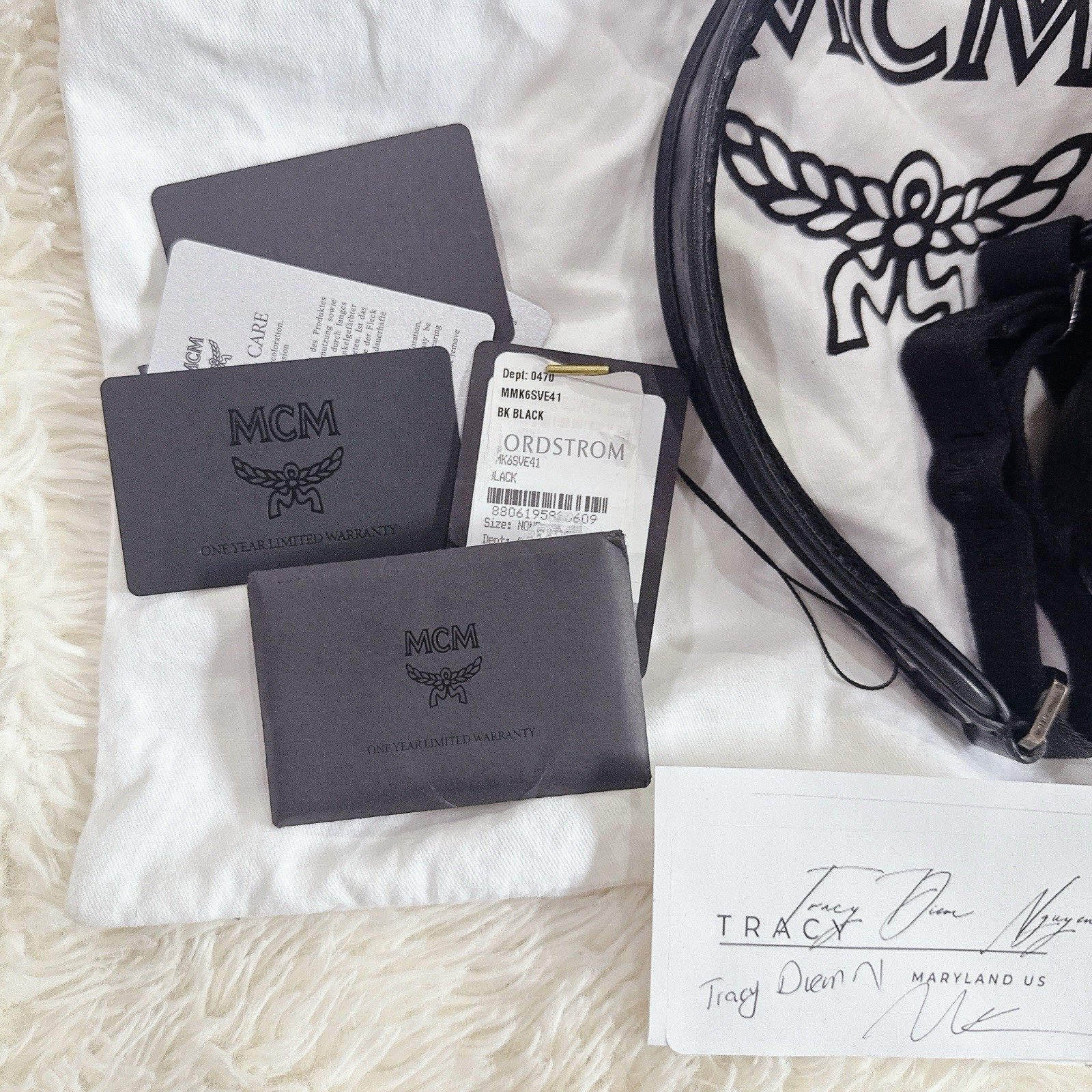 Authentic MCM Mini Stack Side Stub Backpack