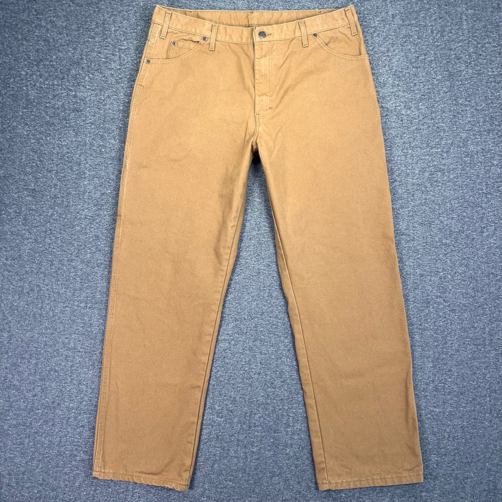Dickies Carpenter Pants Mens 38×32 Brown Duck Canvas Workwear Utility Rugged Y2K