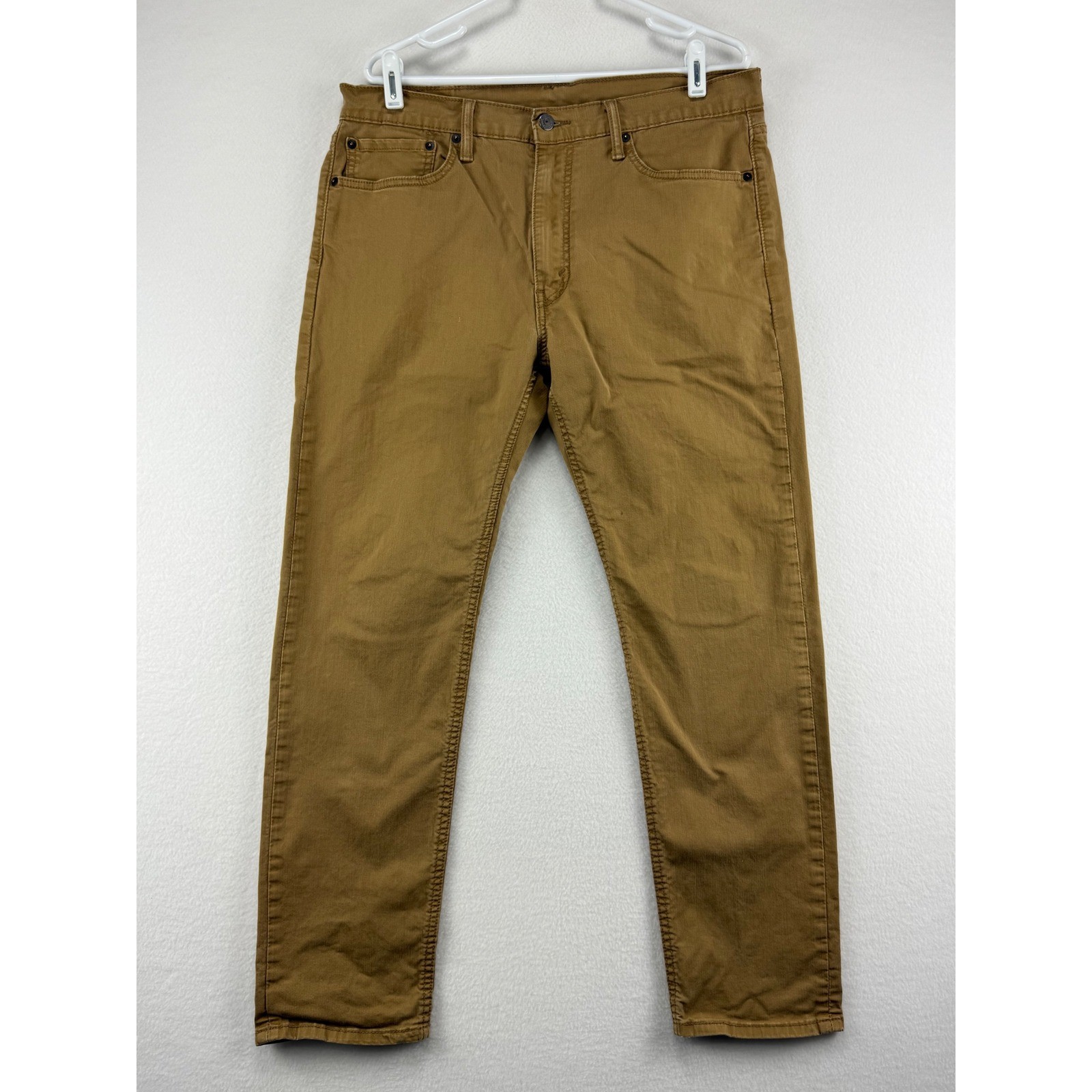 Levi’s 502 Regular Taper Pants Mens 36×32 Brownish Tan Twill Chino Jeans
