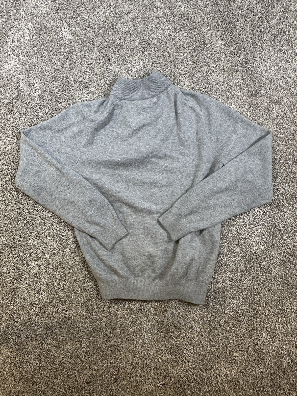 Faherty 1/4 Zip Pullover Sweatshirt Mens M Grey Casual Soft Cotton Nylon Poly