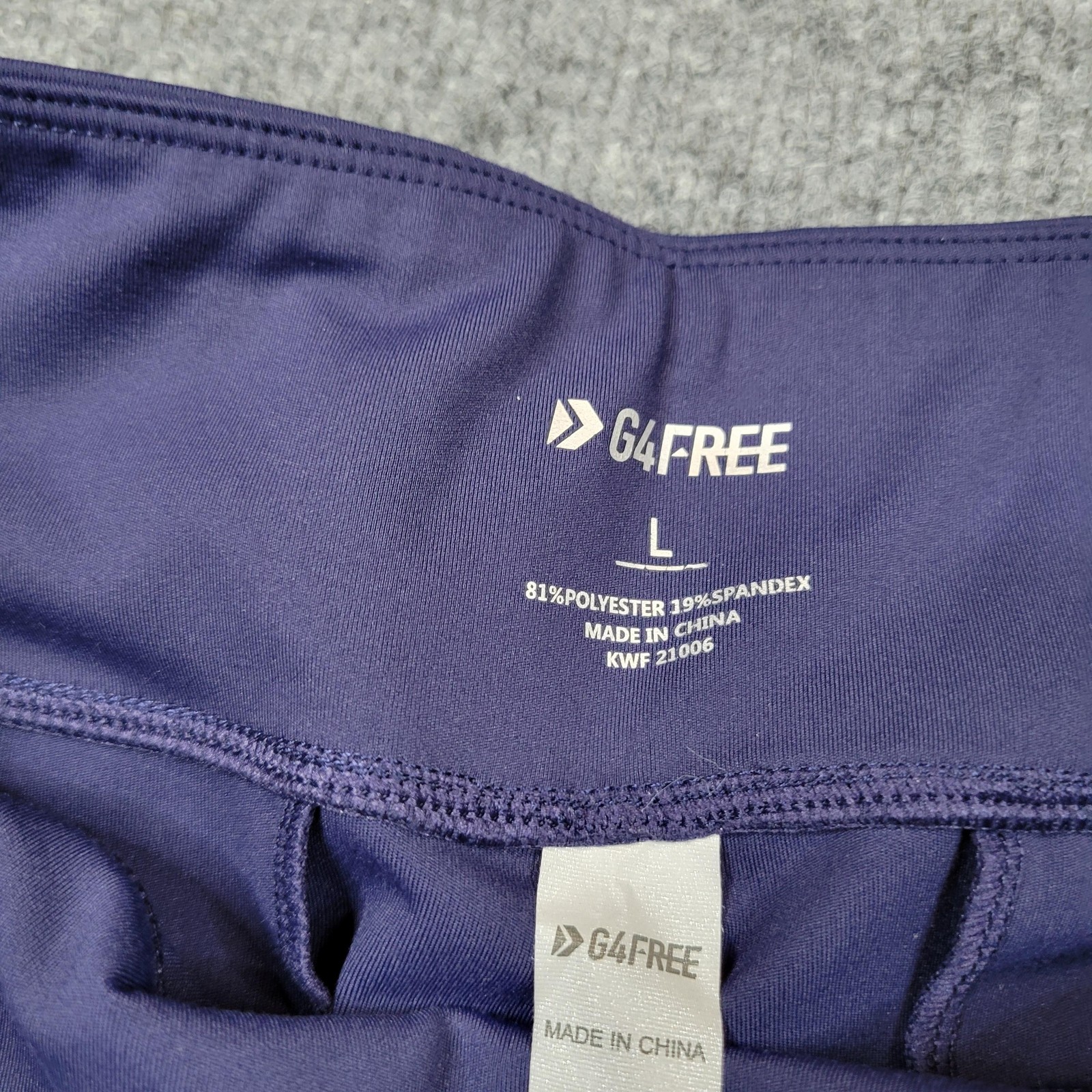 G4Free Pants Womens Large Blue Wide Leg Pull On Stretch Travel Lightweight Yoga