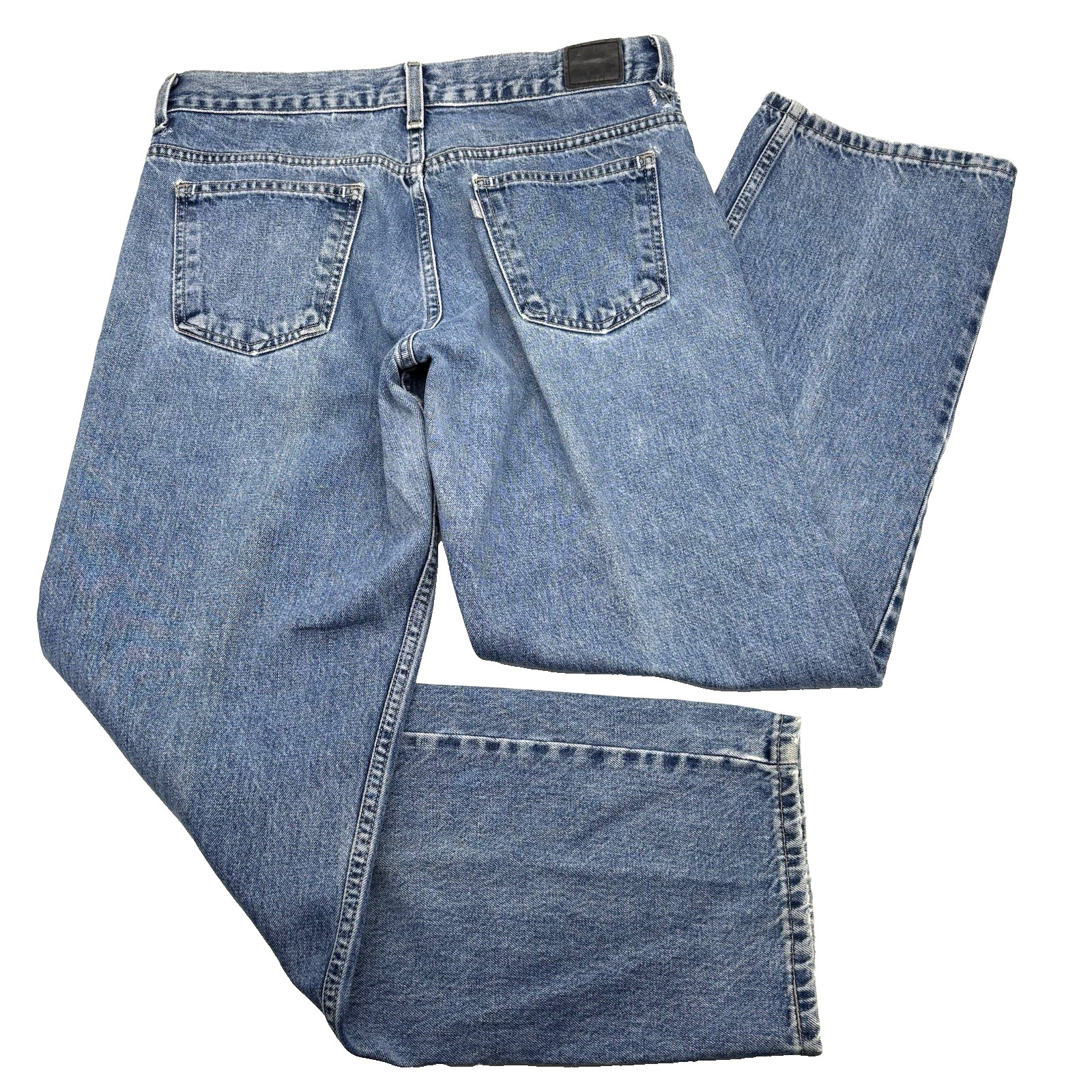 2001 Levi’s Silvertab Medium Wash Mid Rise Wide Leg Baggy Jeans 9S 31×30″ Mexico