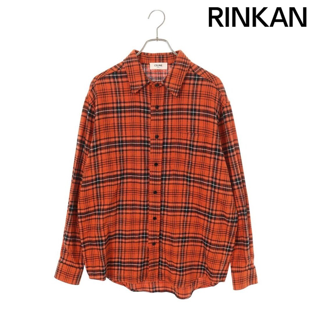 Celine 2C486554T Check Long Sleeve Shirt Men’s 37 Used 4e43c8201f589c59b4d506196