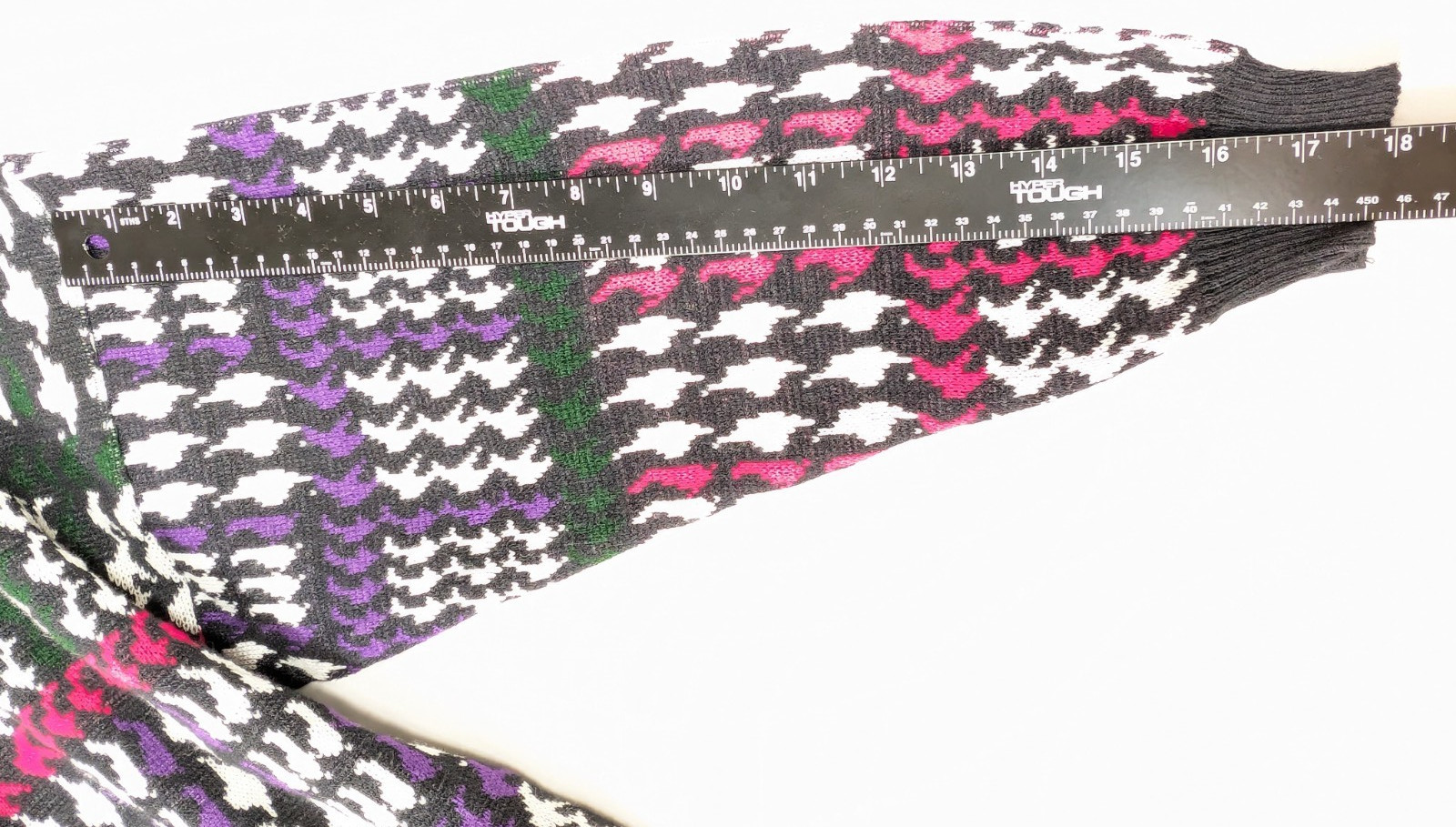 VTG Euro Flash Sweater OSFA Geometric Knit Retro 80s 90s Made In Hungary Cosby