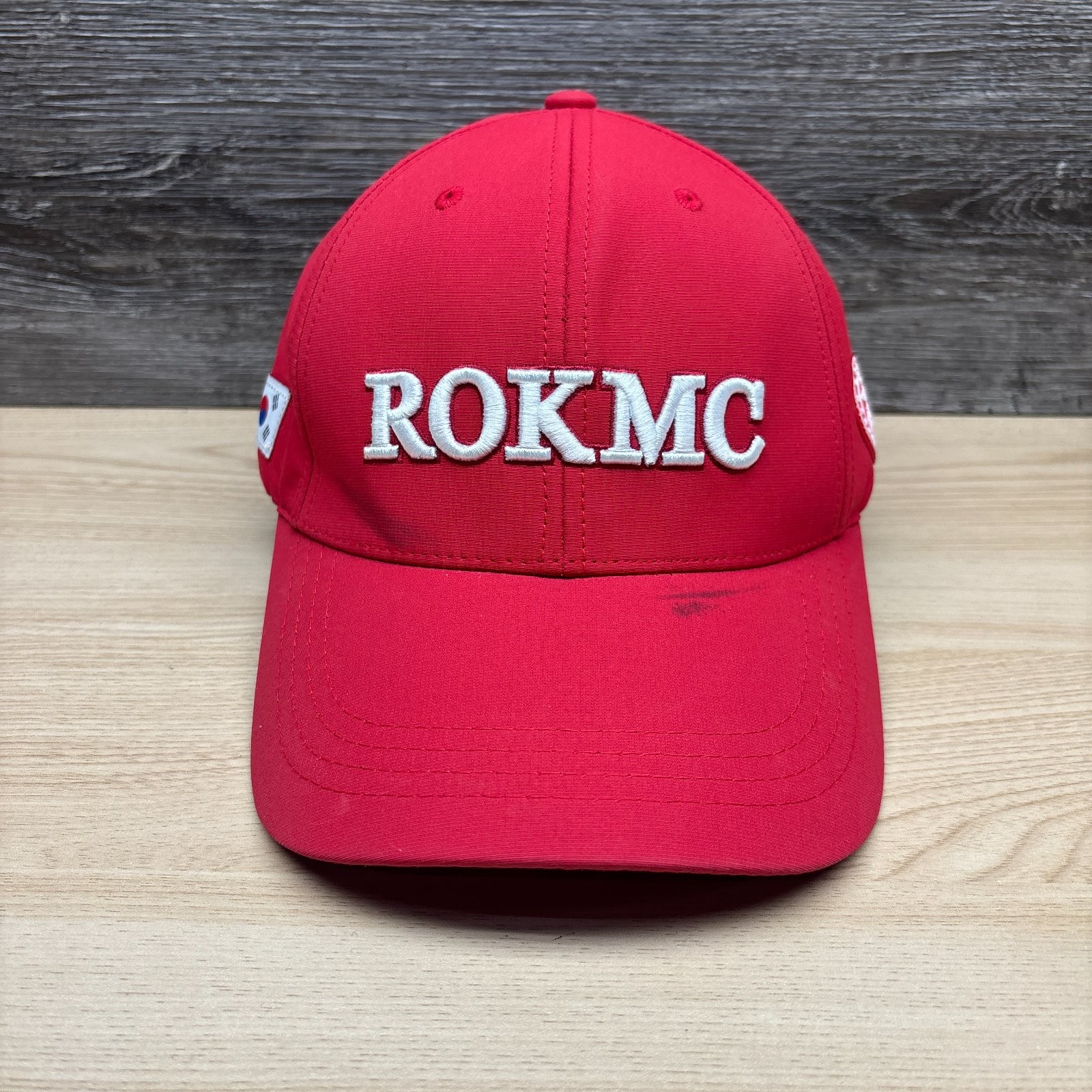 ROKMC Hat Cap Strap Back Red South Korea Marine Corps Military Since 1949