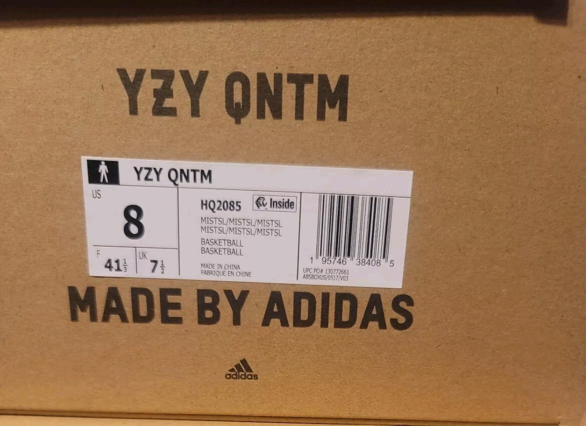 adidas Yeezy Quantum Mist Slate HQ2085 Men’s Size 8 Brand New Original Box