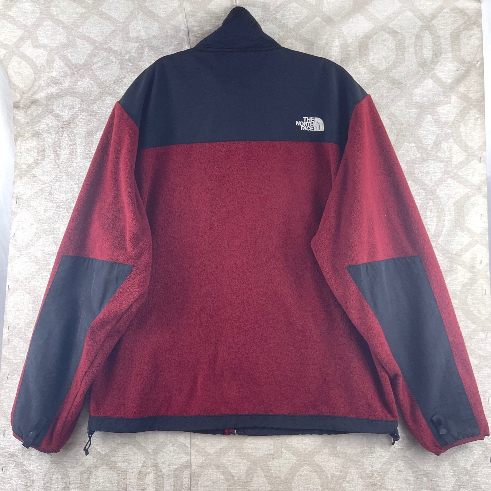 The North Face Denali Fleece Jacket Mens Medium Red Black Full Zip RN 131349