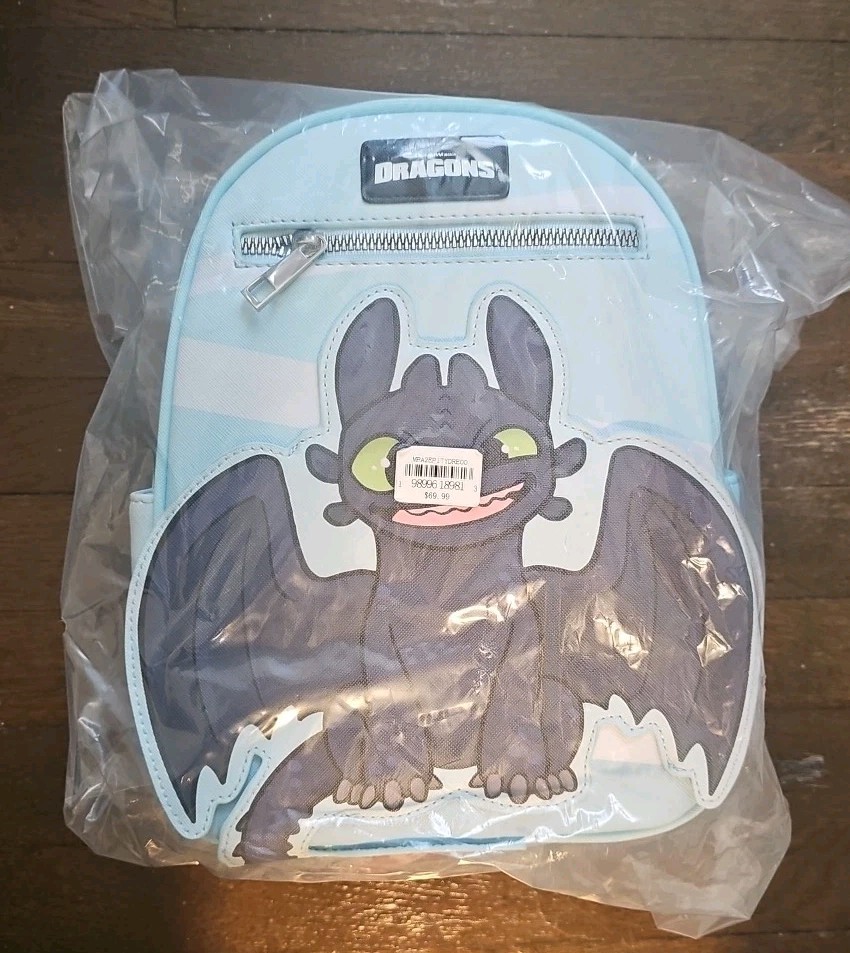 Bioworld How To Train Your Dragon Toothless Mini Backpack NEW! FREE SHIPPING!