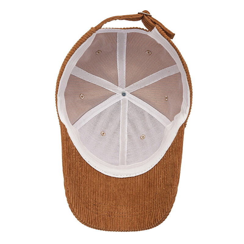 Corduroy Baseball Cap Cord Hat Adjustable Curved Visor Blank Solid Plain Unisex