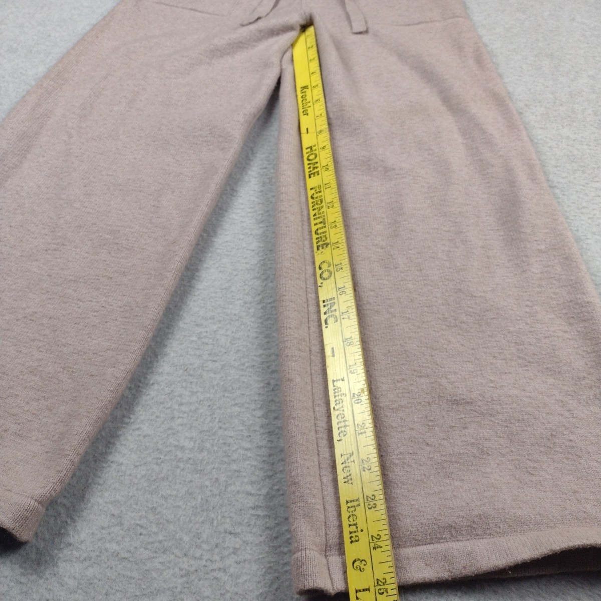 Unbranded Woman’s Size M Beige Flared Knit Pants Viscose Polyamide Polyester