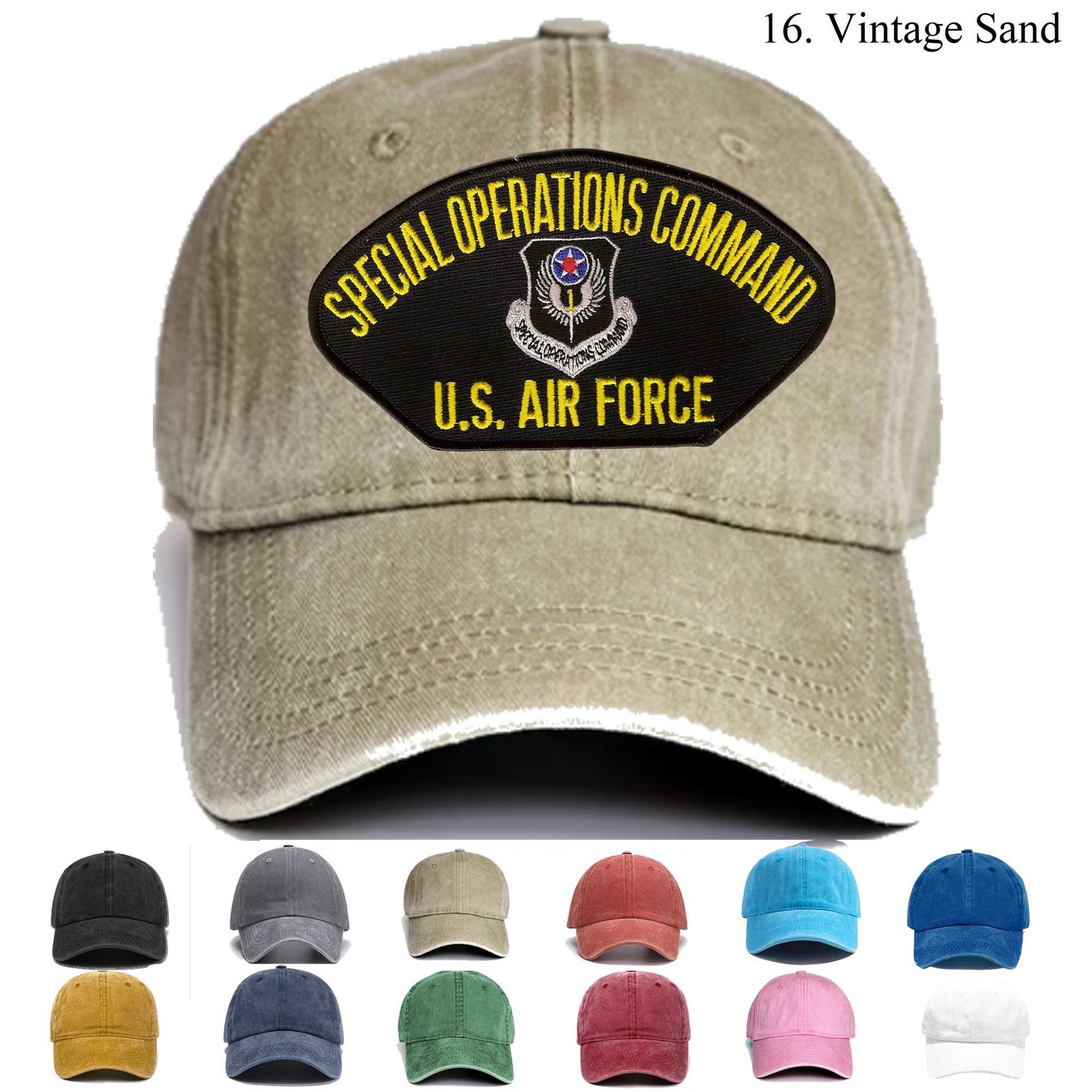 Embroidered Hat Air Force Special Operations Command, Veteran Cap, Trucker Hat
