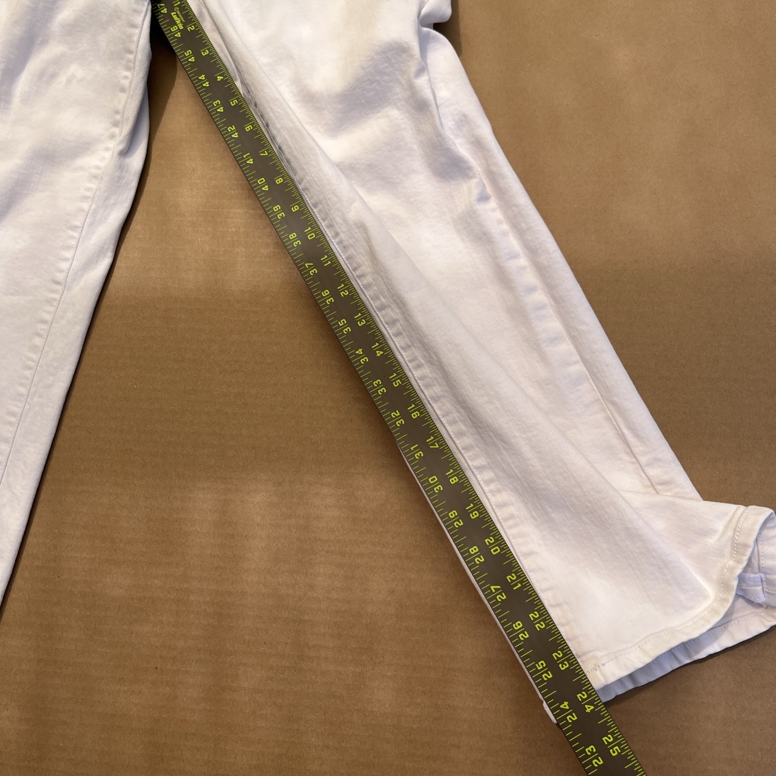 Madewell Slim Wide-Leg Crop Pants White Size 27 Button Closure Zipper Fly