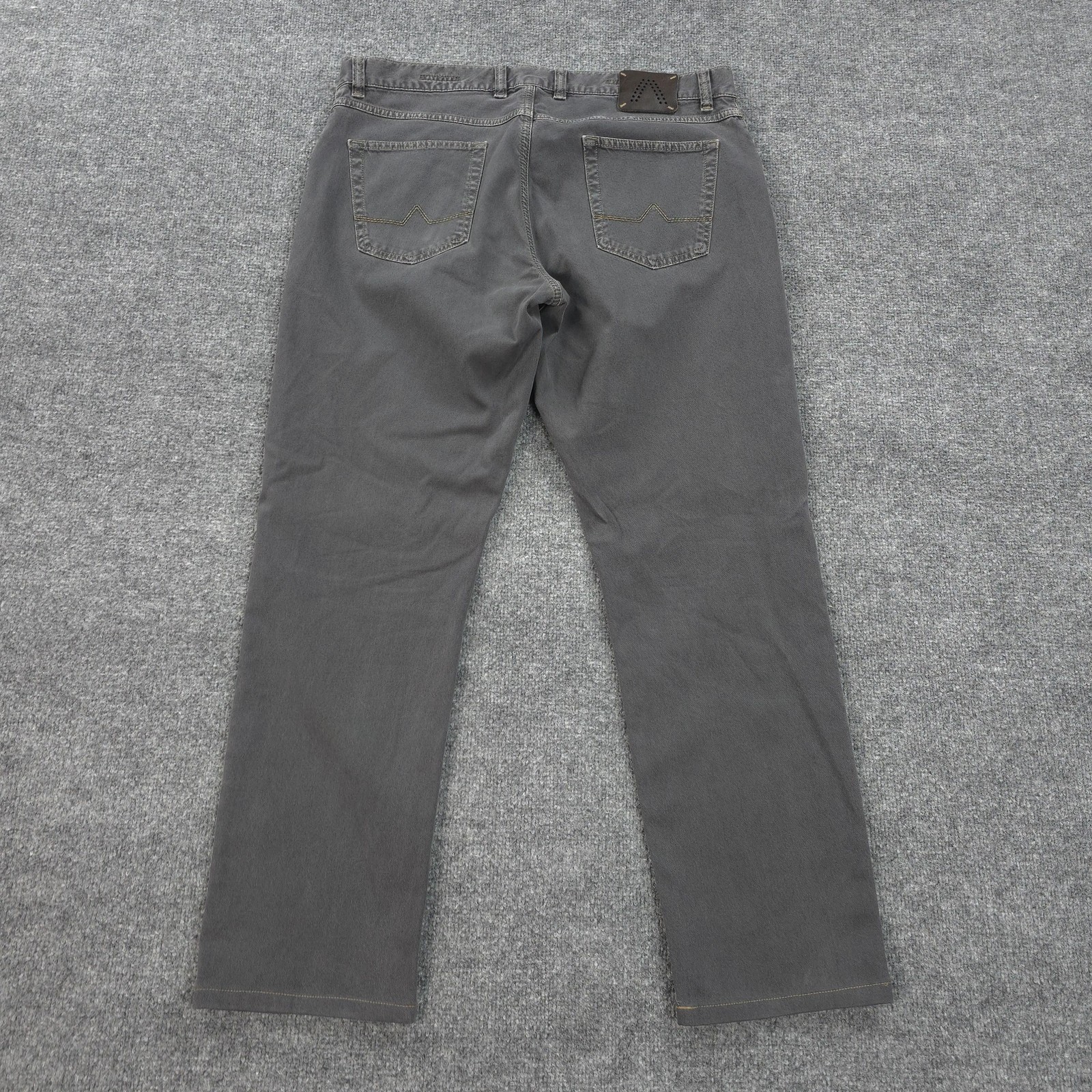 Alberto Jeans Mens 36×30 Gray Modern Fit Vintage Canvas Denim Stretch Casual