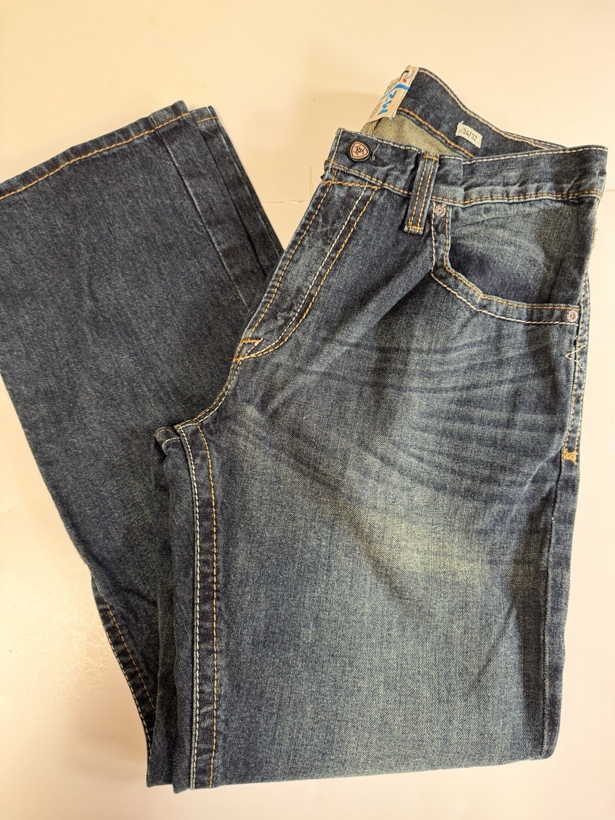 NWT! Ariat M2 Relaxed Boot Cut Jeans Mens 34×32 Dusty Road Wash Western Denim