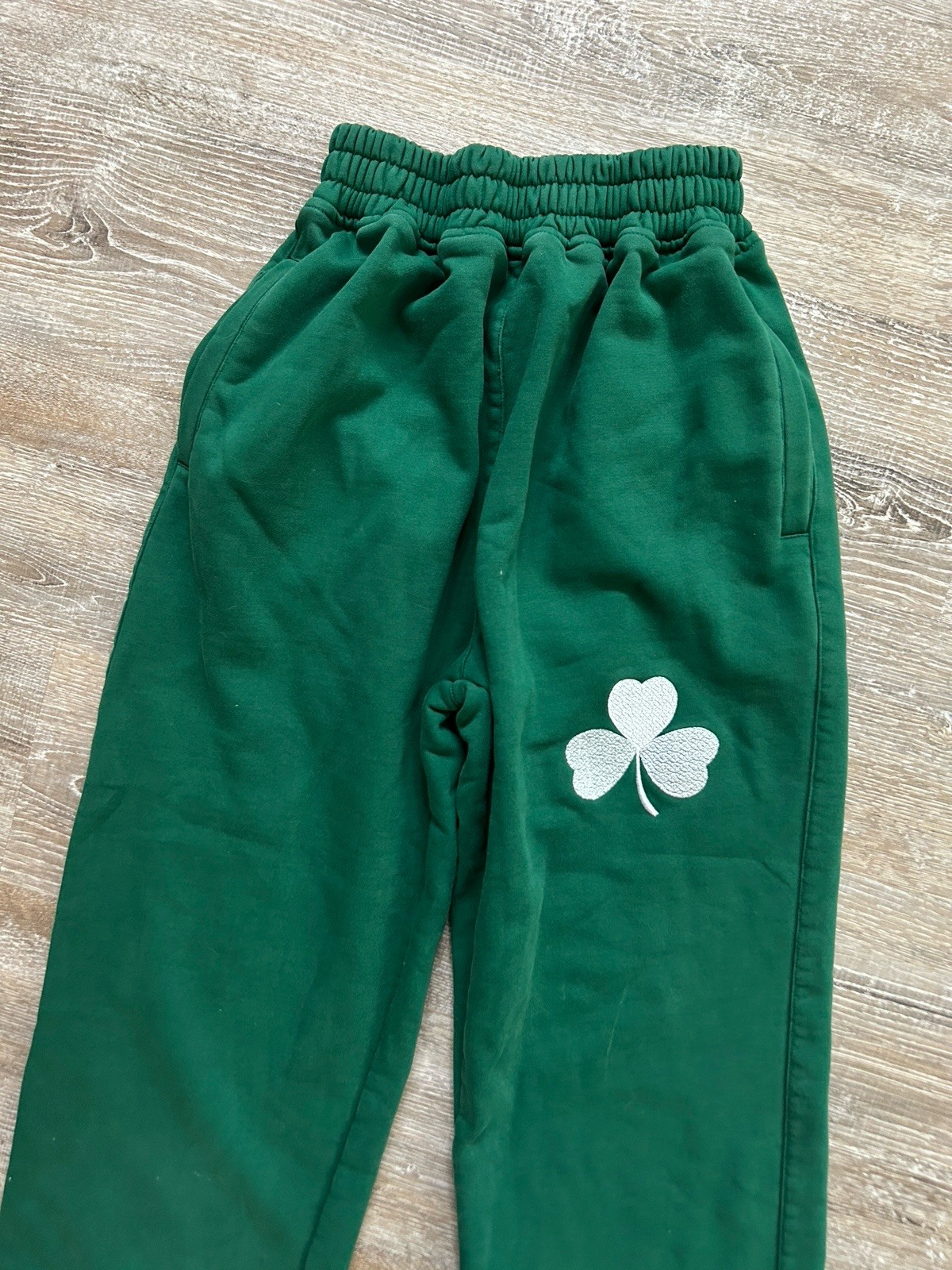 Mitch Flippo MFG Terry Sweatpants Womens Size Medium Shamrock Wide-Leg Green
