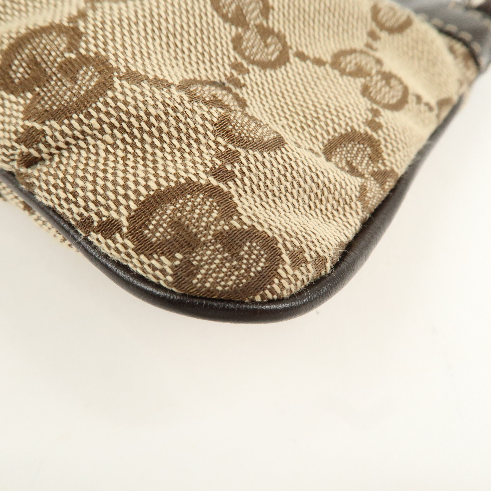 GUCCI Interlocking G GG Shoulder Bag Canvas Leather 212216 Auth Used