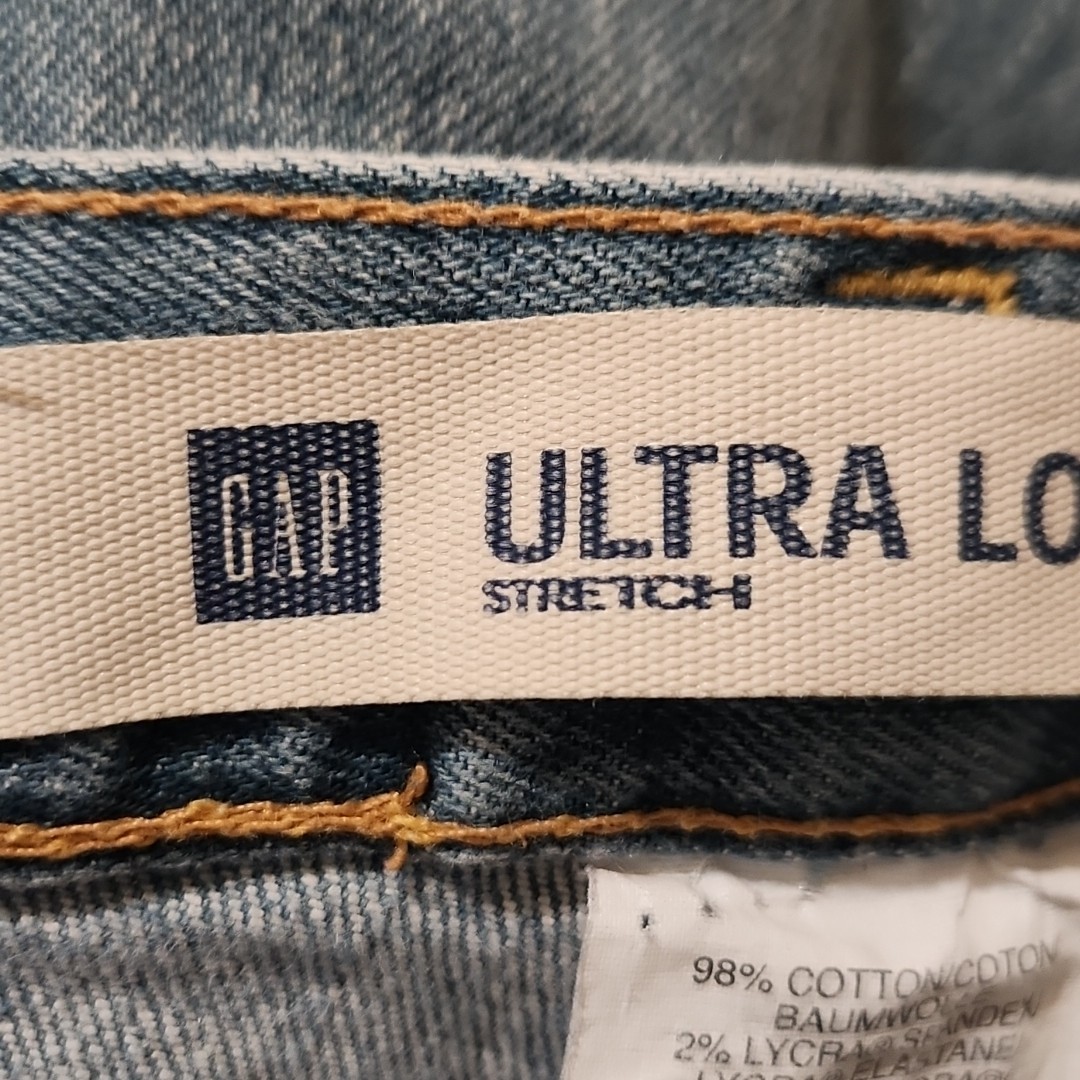 GAP ULTRA LOW RISE STRETCH BLUE JEANS 98% COTTON 2% LYCRA