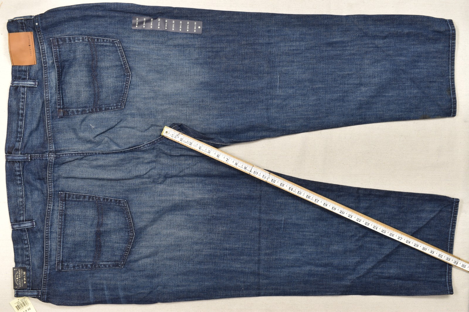 Lucky Brand Men’s 181 Relaxed Straight BIG 54×32 Blue 100% Cotton Jeans NEW