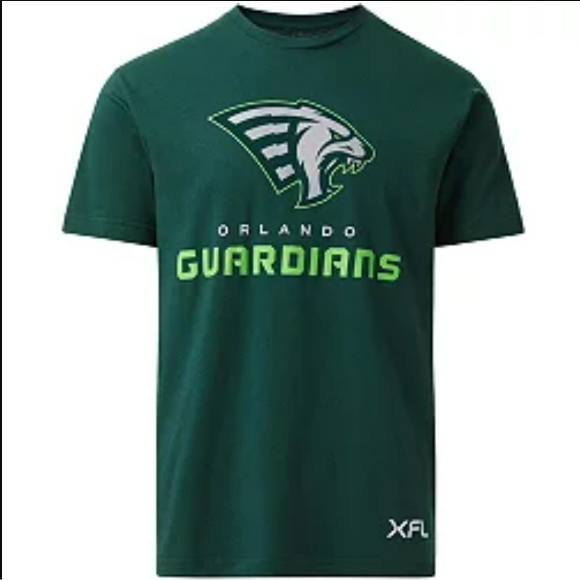 XFL Orlando Guardians T-Shirt Mens Large Forest Green NWT Graphic Tee ORLM-101