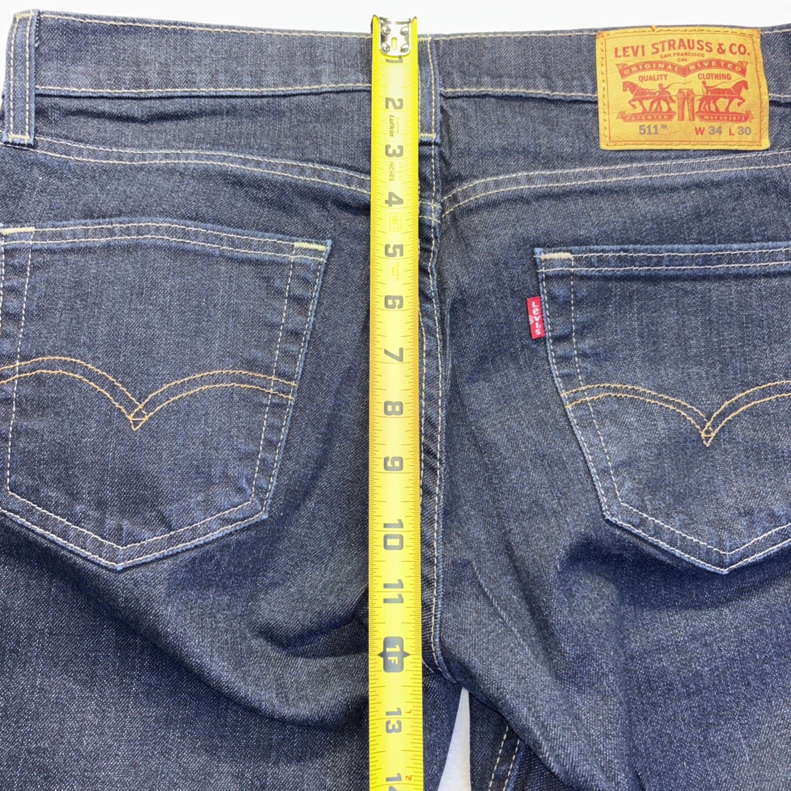 Levi Jeans Men’s 511 Size W34 X L30 Dark Blue PC9-04511-4338 NWOT