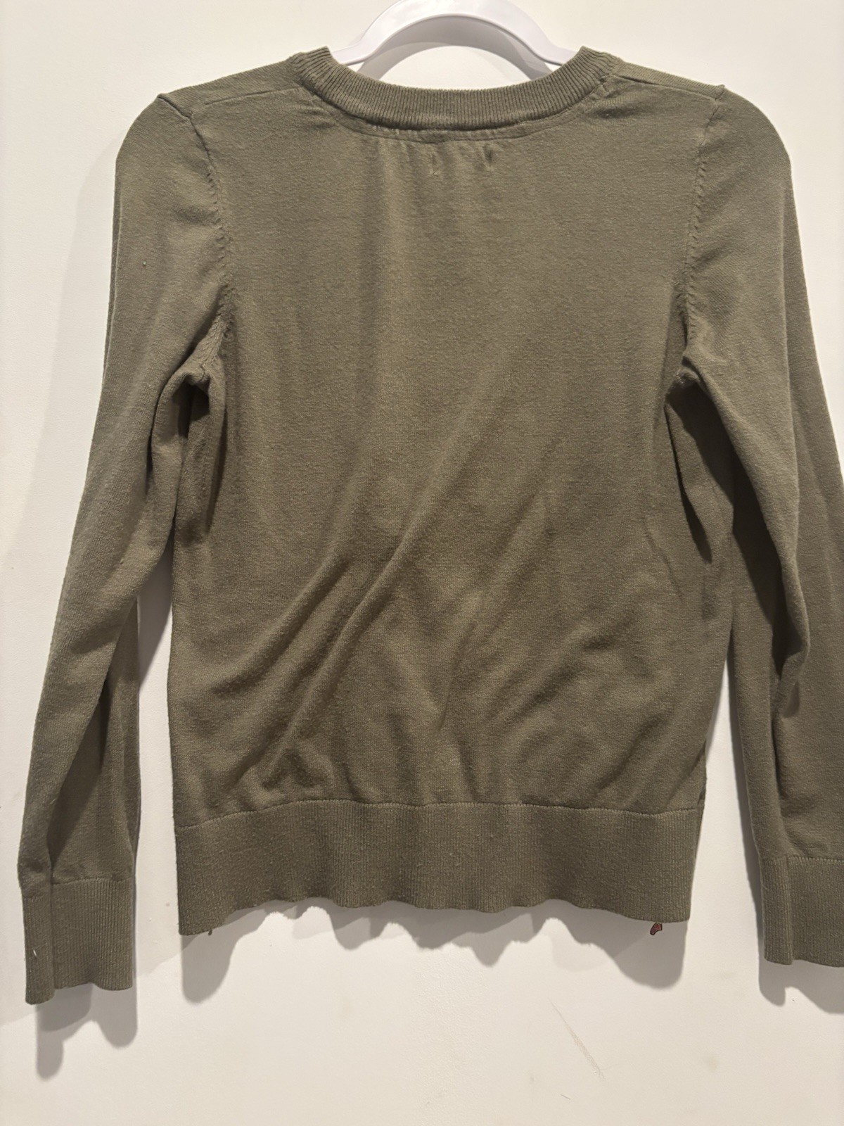 Life is Good Gray Knit Embroidered Dog with Ball Pullover Sweater Womens Size s