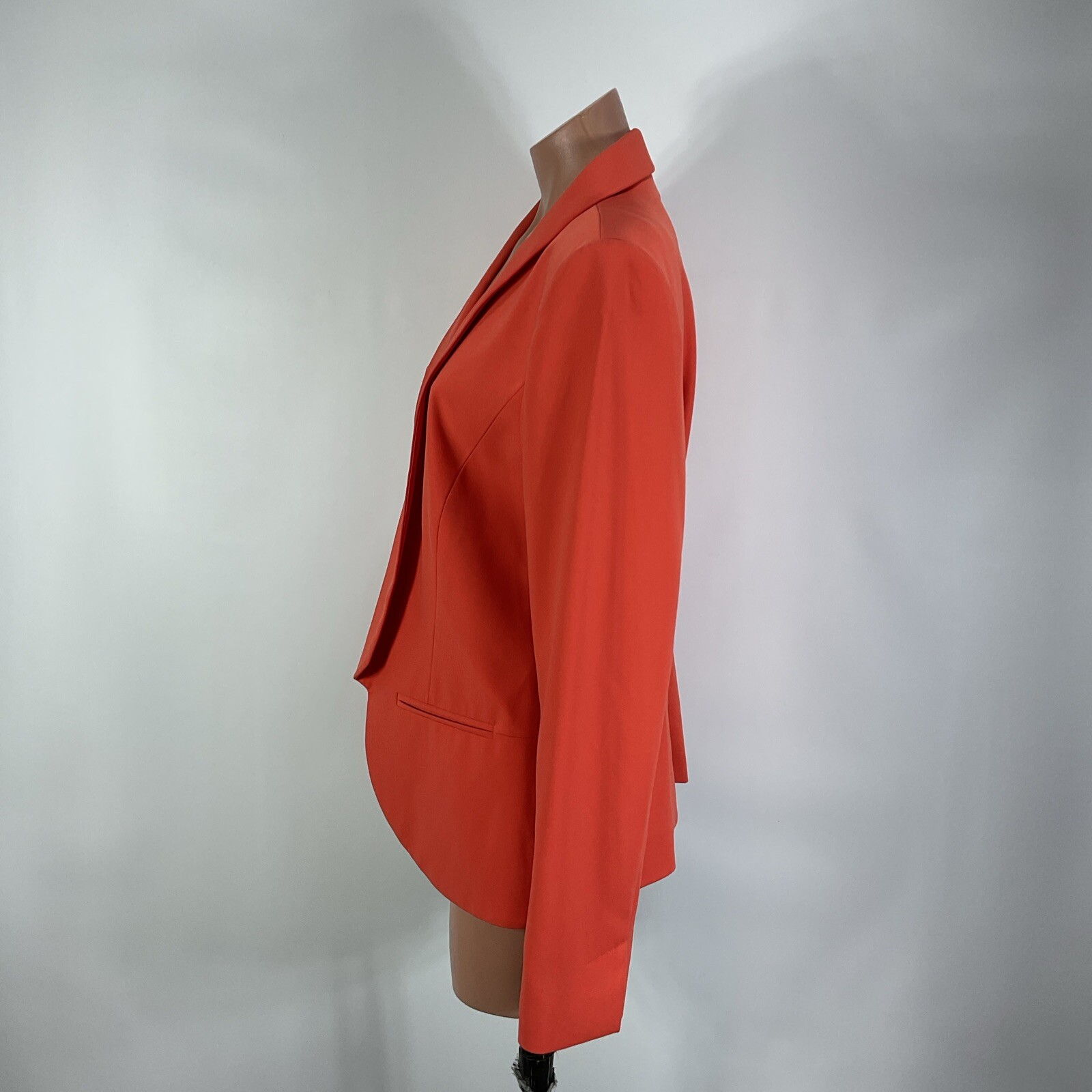Trouvé Women’s Draped Collar Blazer Jacket Coral Open Front Structured sz M