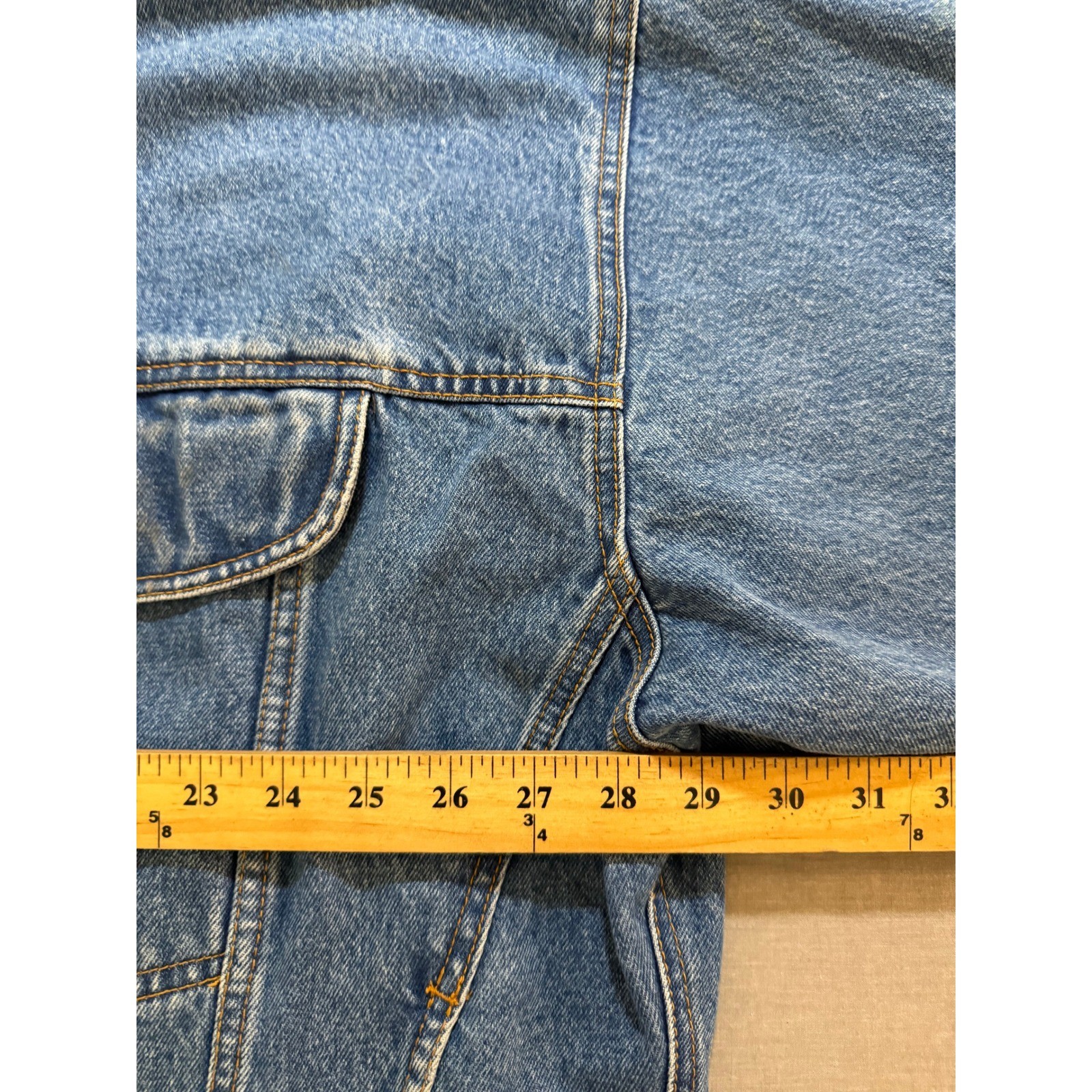 Vintage Jordache Denim Trucker Jacket Mens #XL Blue Button Long Sleeve