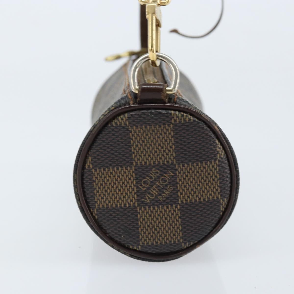 LOUIS VUITTON Damier Ebene Papillon Pouch LV Auth BA10869