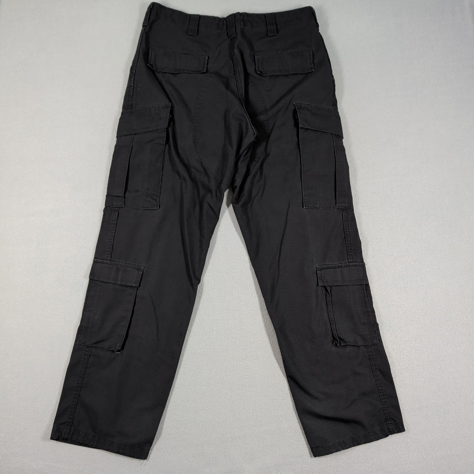 Tru-Spec Cargo Pants Mens Medium Black Tactical Response Uniform Ripstop 4393