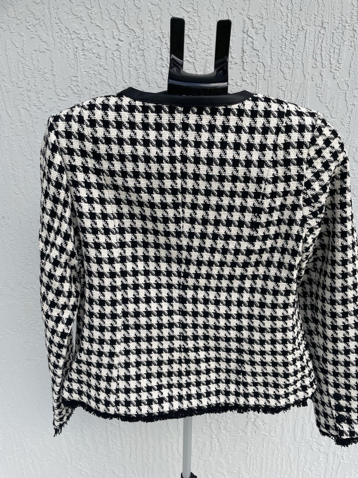 G by Giuliana Black Label Timeless Tweed Jacket Houndstooth Size Small NWT