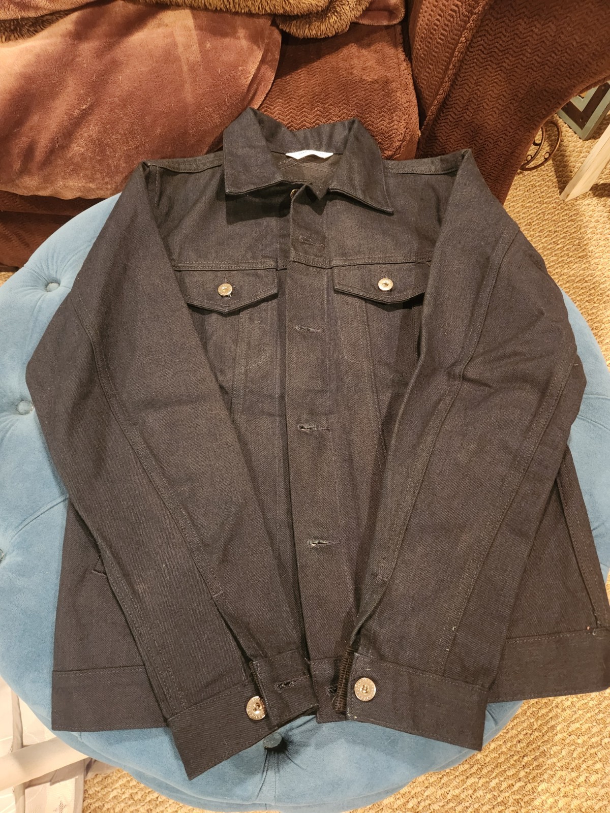 3 Sixteen Men’s Medium Denim Jacket 14 oz Shadow Selvedge Raw Indigo