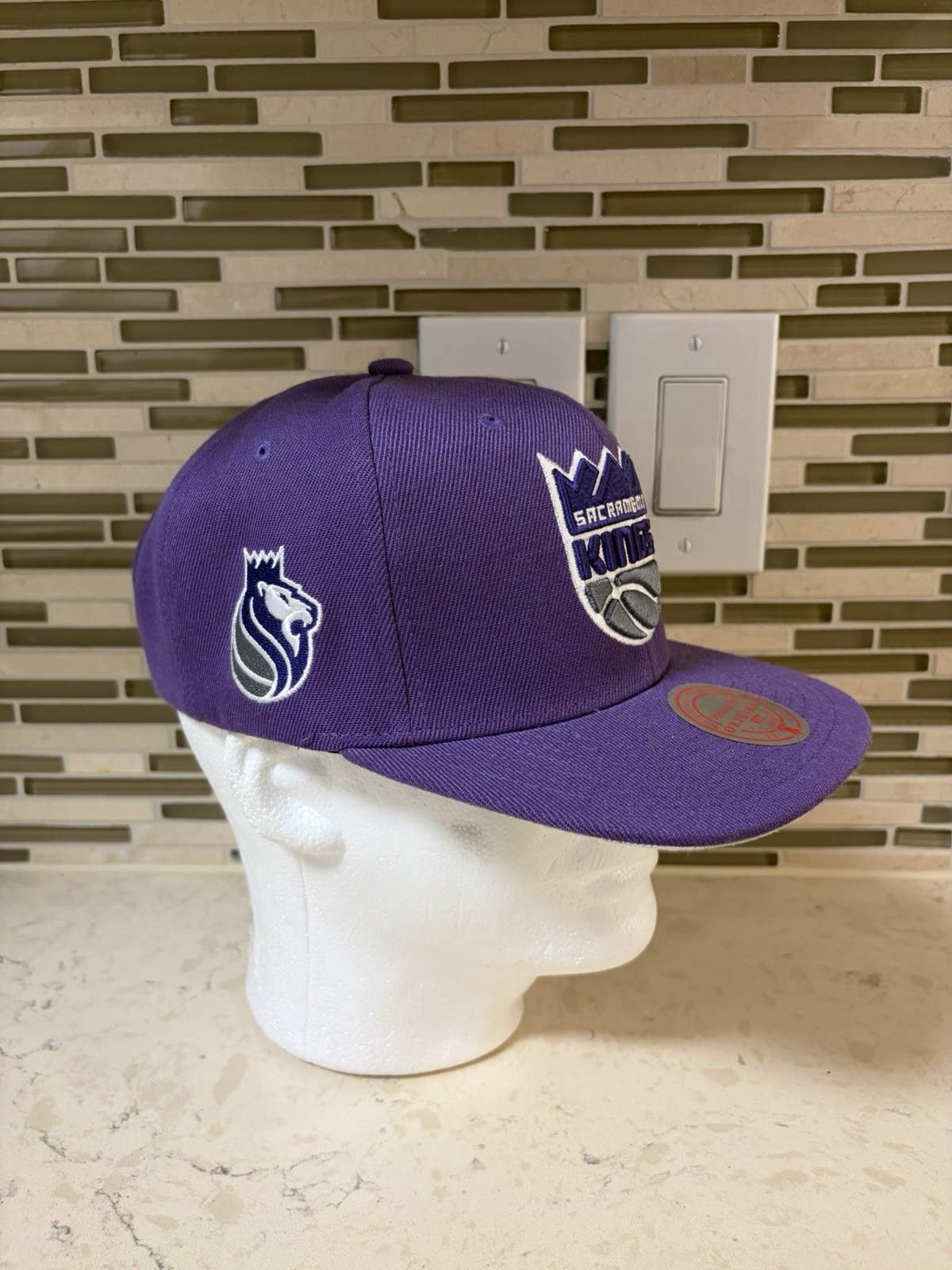 Mitchell & Ness Sacramento Kings Purple Basic Snapback Adjustable Hat Cap NEW