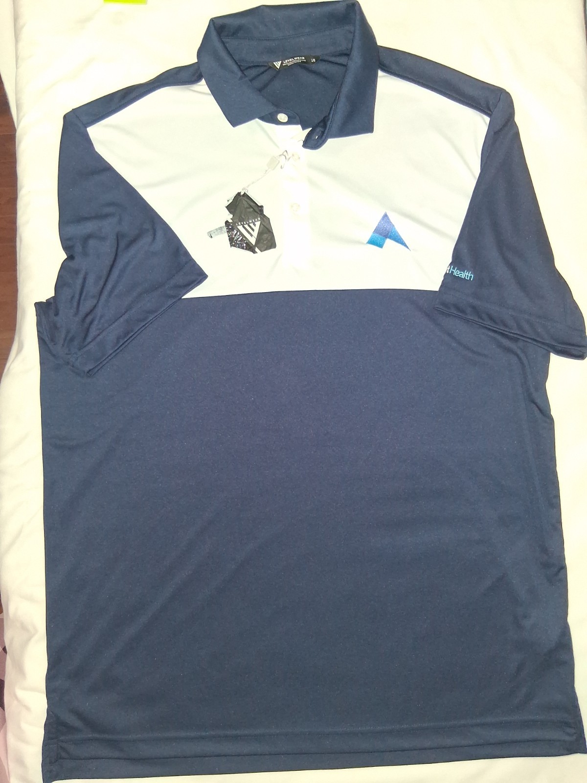Level Wear Mens Polo Shirt Size Large Ardent Health Care New with Tag