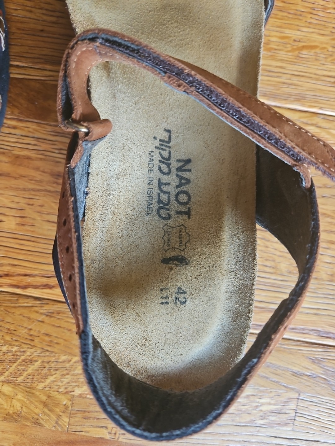 Naot Beverly Brown Black Gold Cork Footbed Comfort Sandals Women’s Size 11