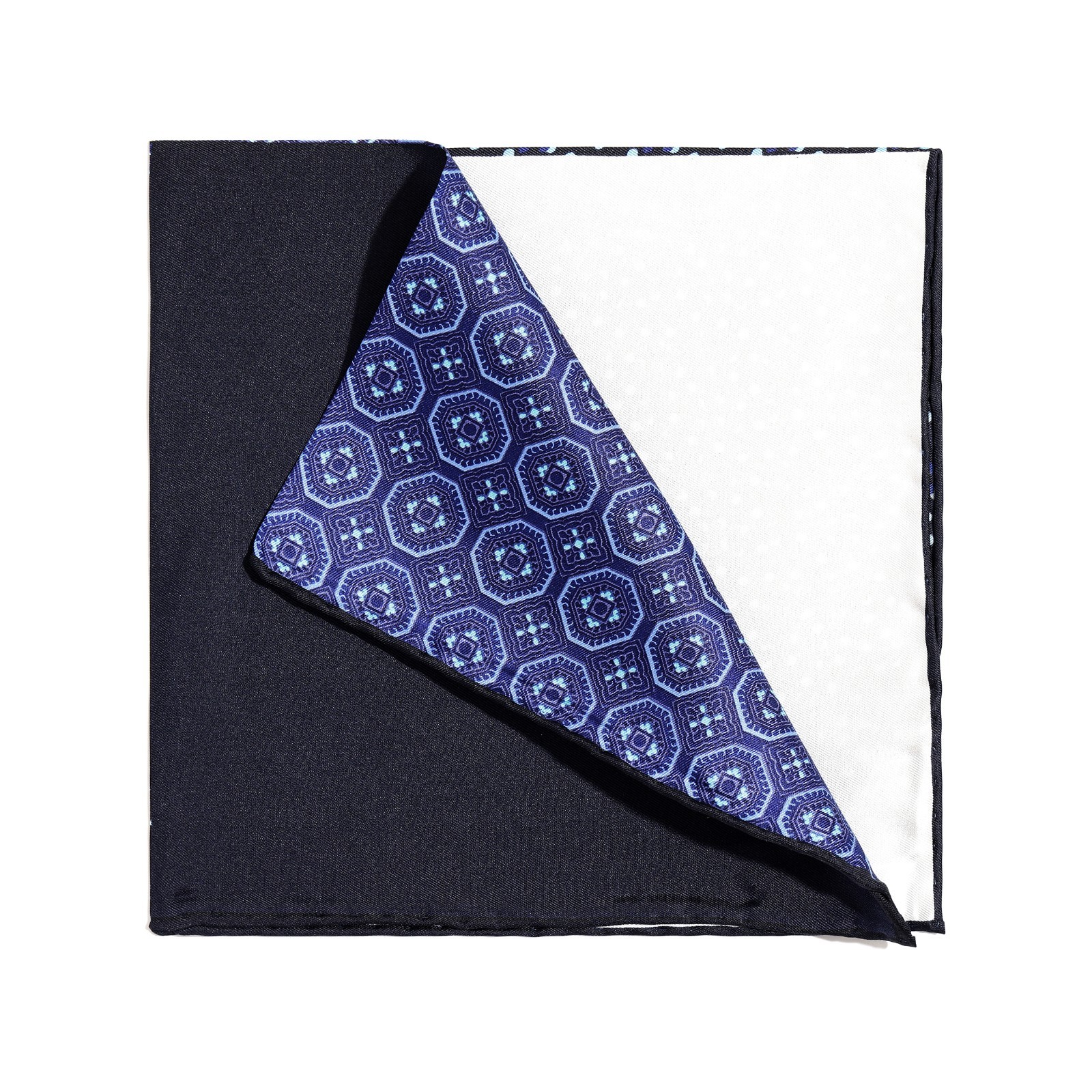 Men’s Silk Handkerchief Paisley Dot Pocket Square Suit Handkerchief 33cm 13in
