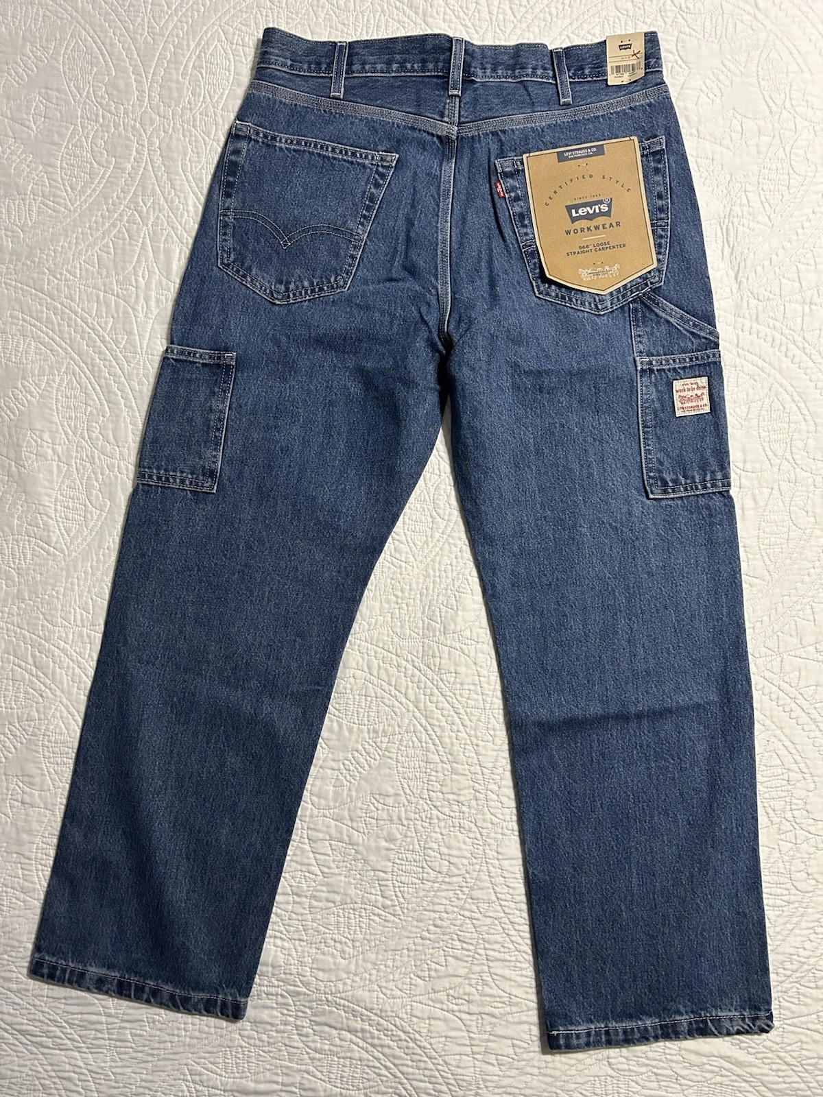 Levi’s Mens 568 Loose Straight Carpenter Jeans 55849-0033 Size 34×32 NWT