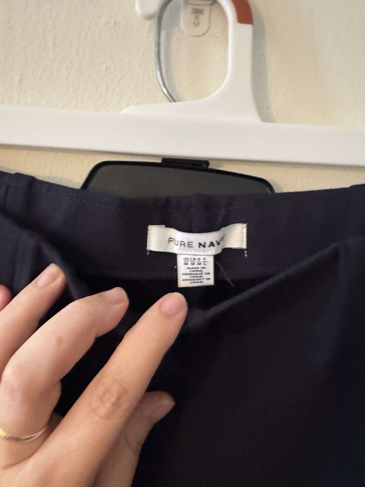 Pure Navy Hugh Waisted Pull On Navy Split Pants Revolve Stretchy